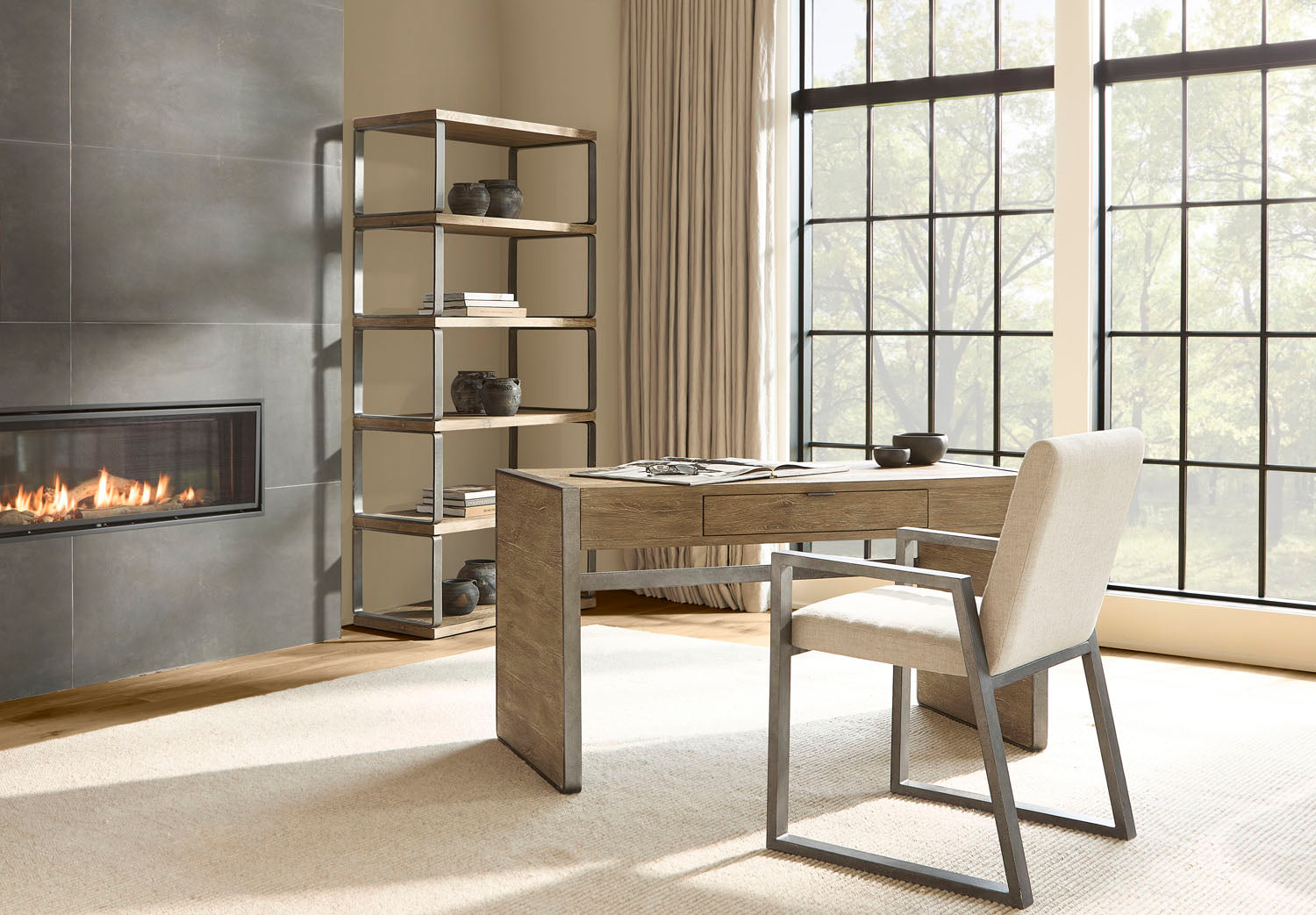Bernhardt Tribeca Sled Frame Arm Chair Set of 2