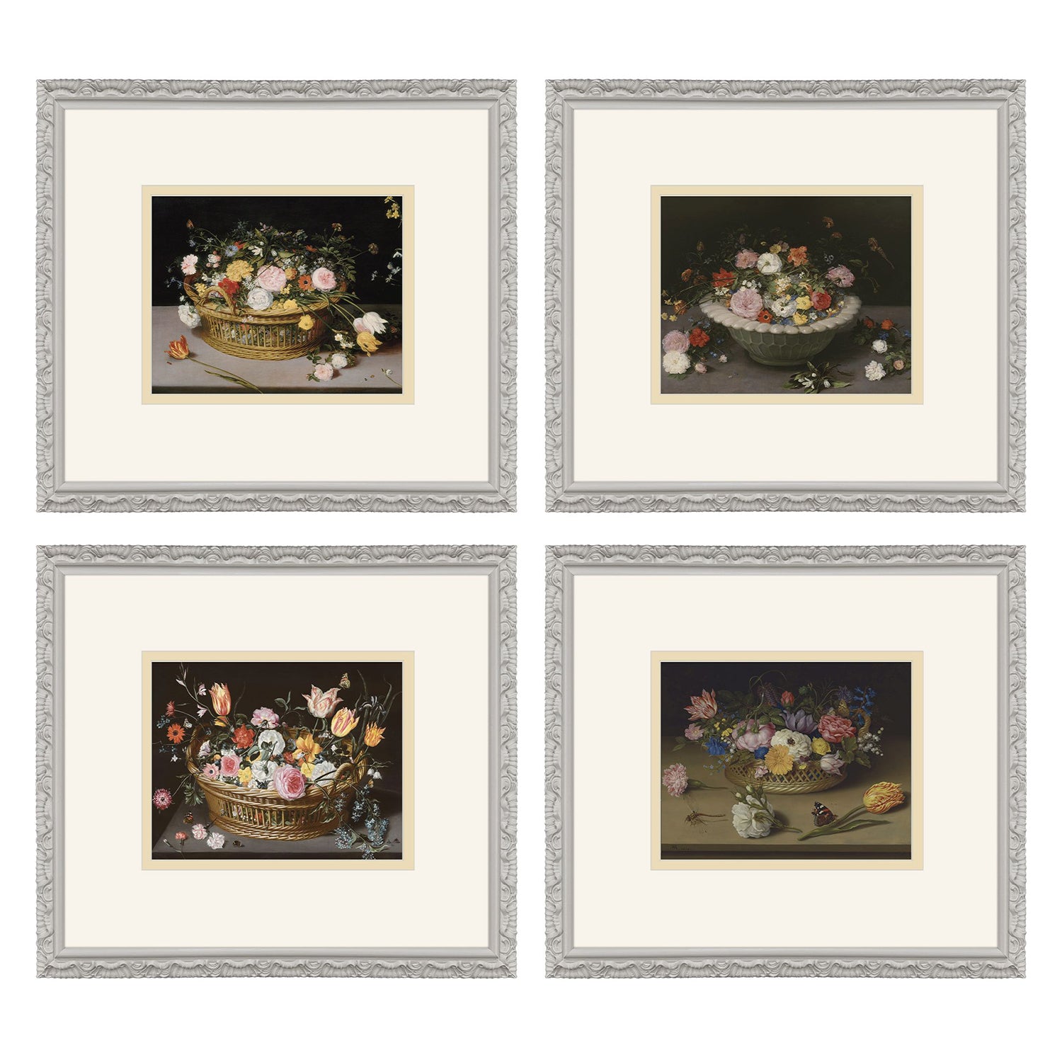 Jordan Glassco-Smith Still Life Flowers Framed Art Set of 4