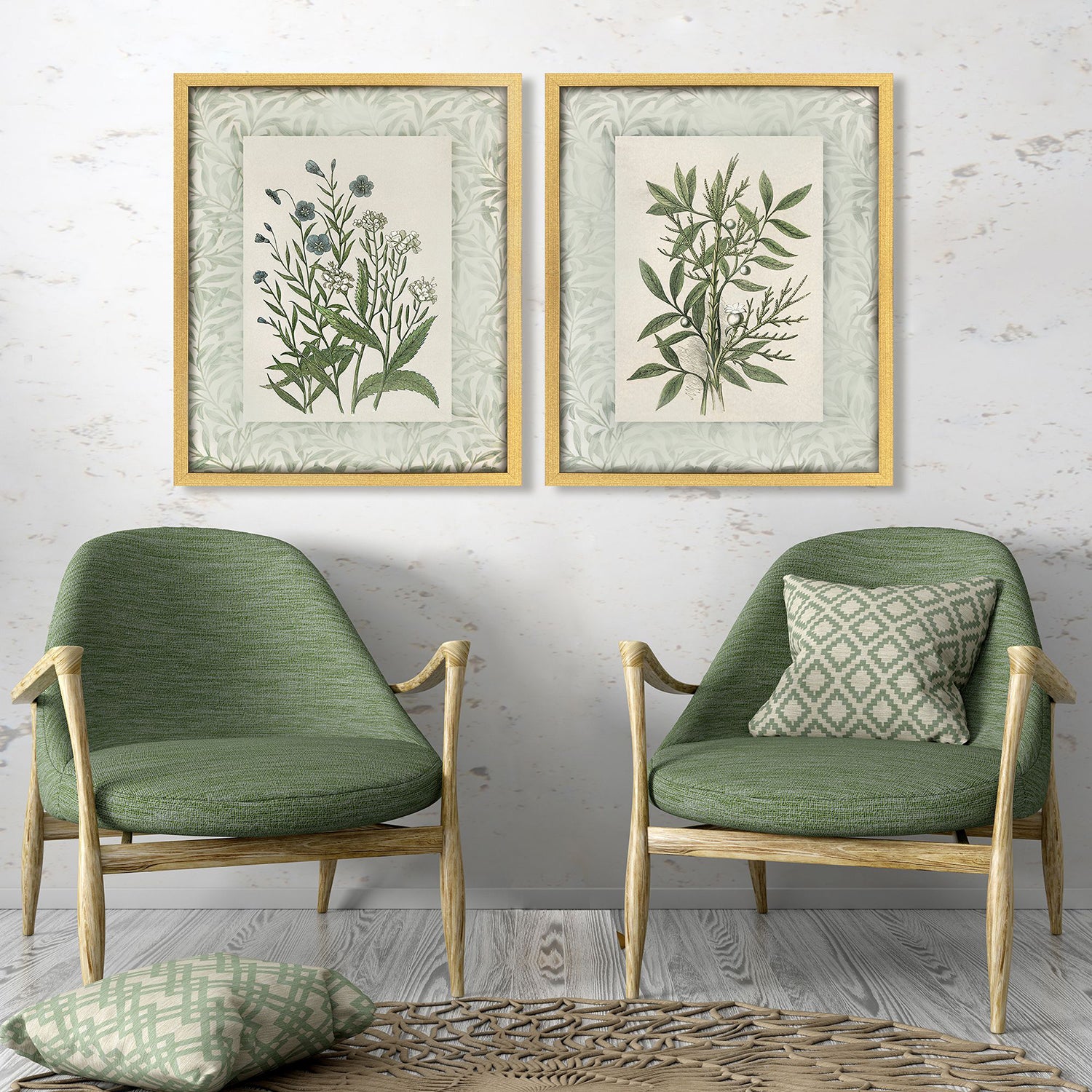 Sarah Lang Herbs and Spice Framed Art Set of 2