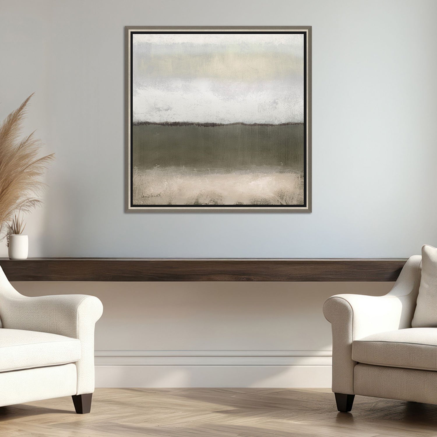 Malanta Knowles Clouds on Olive I Canvas Art