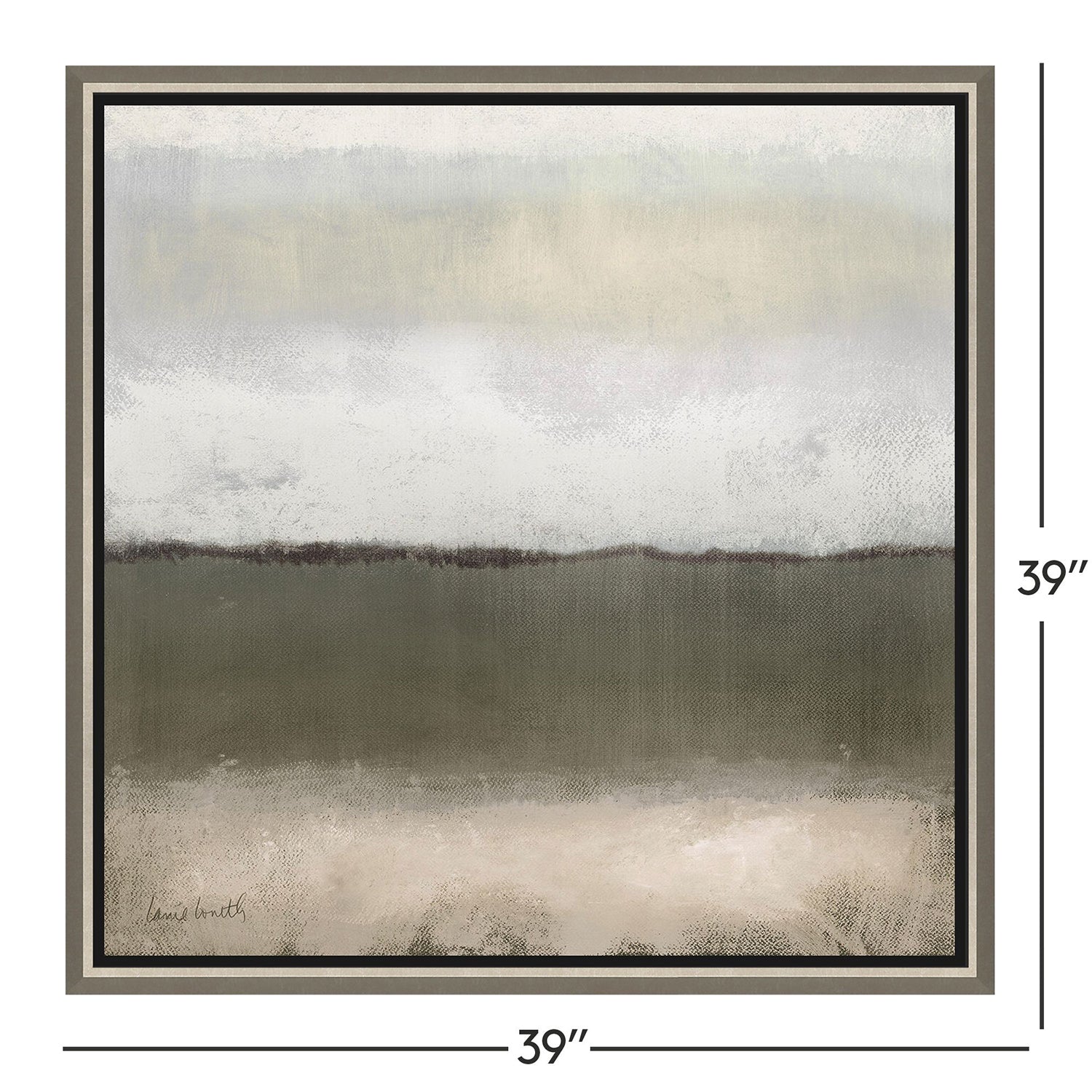 Malanta Knowles Clouds on Olive I Canvas Art