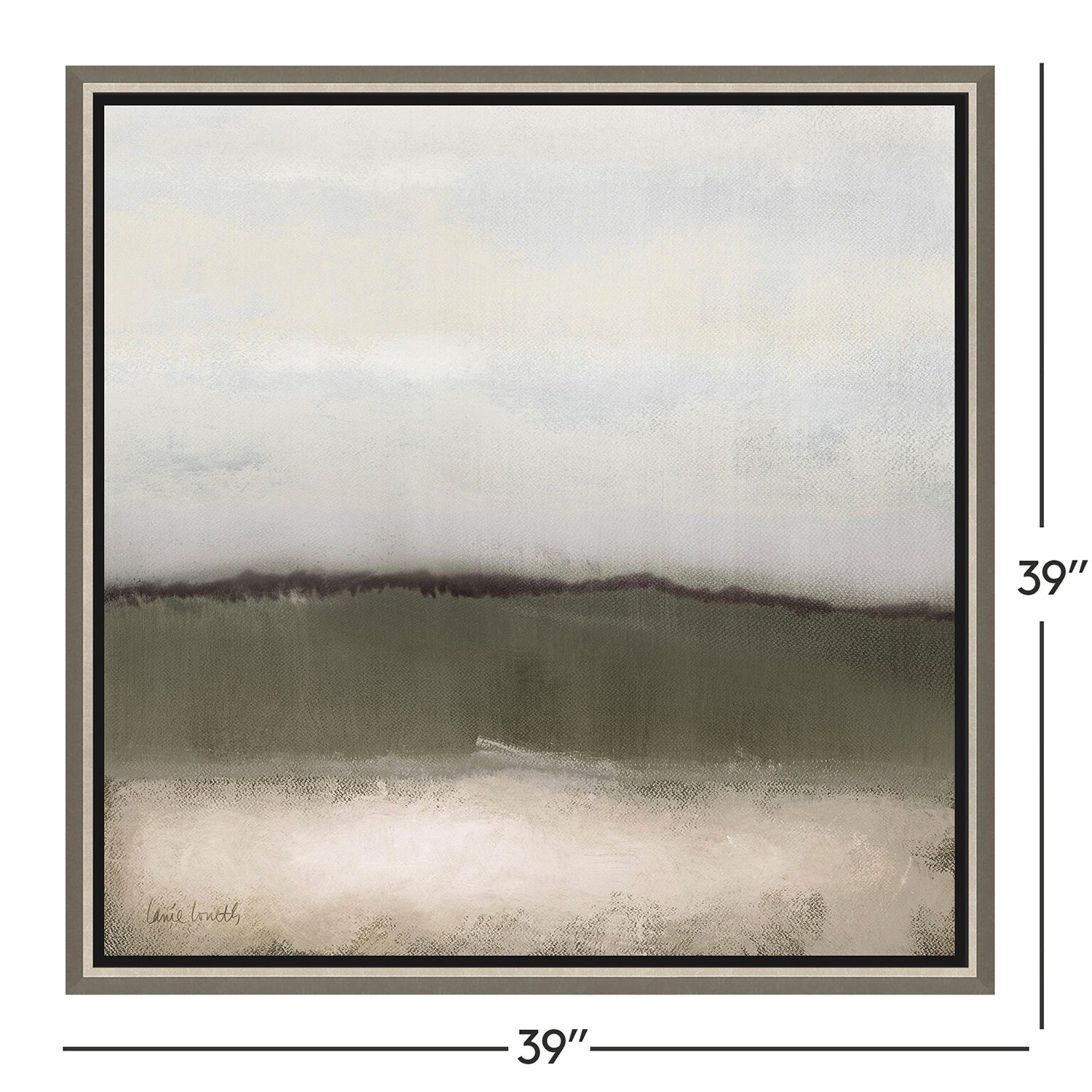 Malanta Knowles Clouds on Olive II Canvas Art