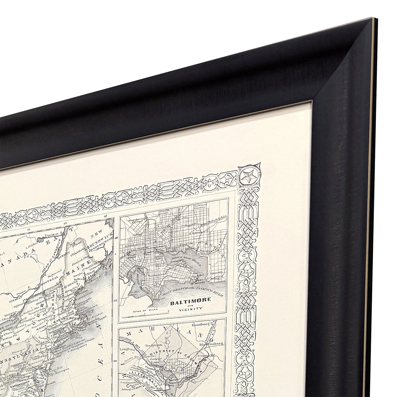 Malanta Knowles Military Map of US, 1861 Framed Art