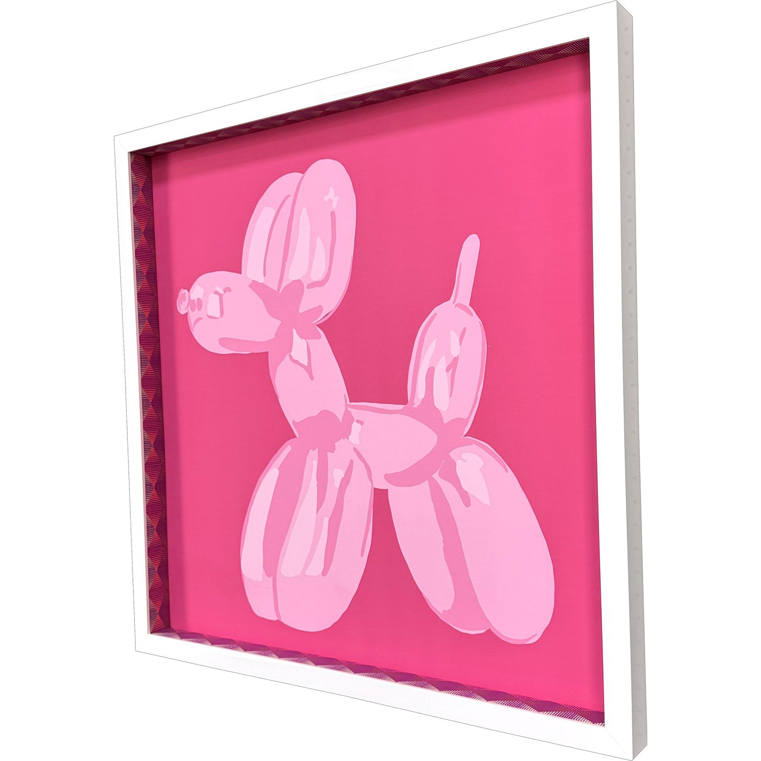 Sarah Lang Pink Dog Balloon Framed Art