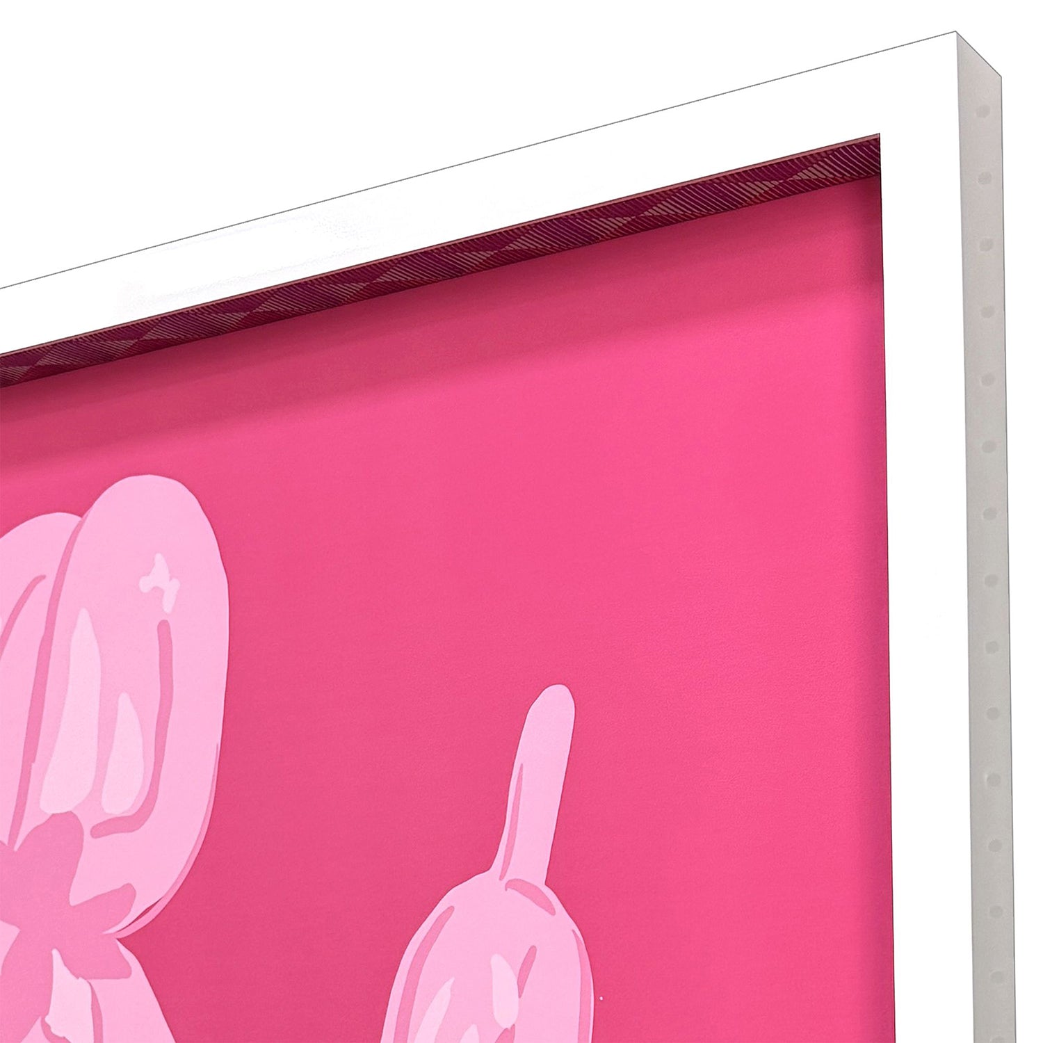 Sarah Lang Pink Dog Balloon Framed Art