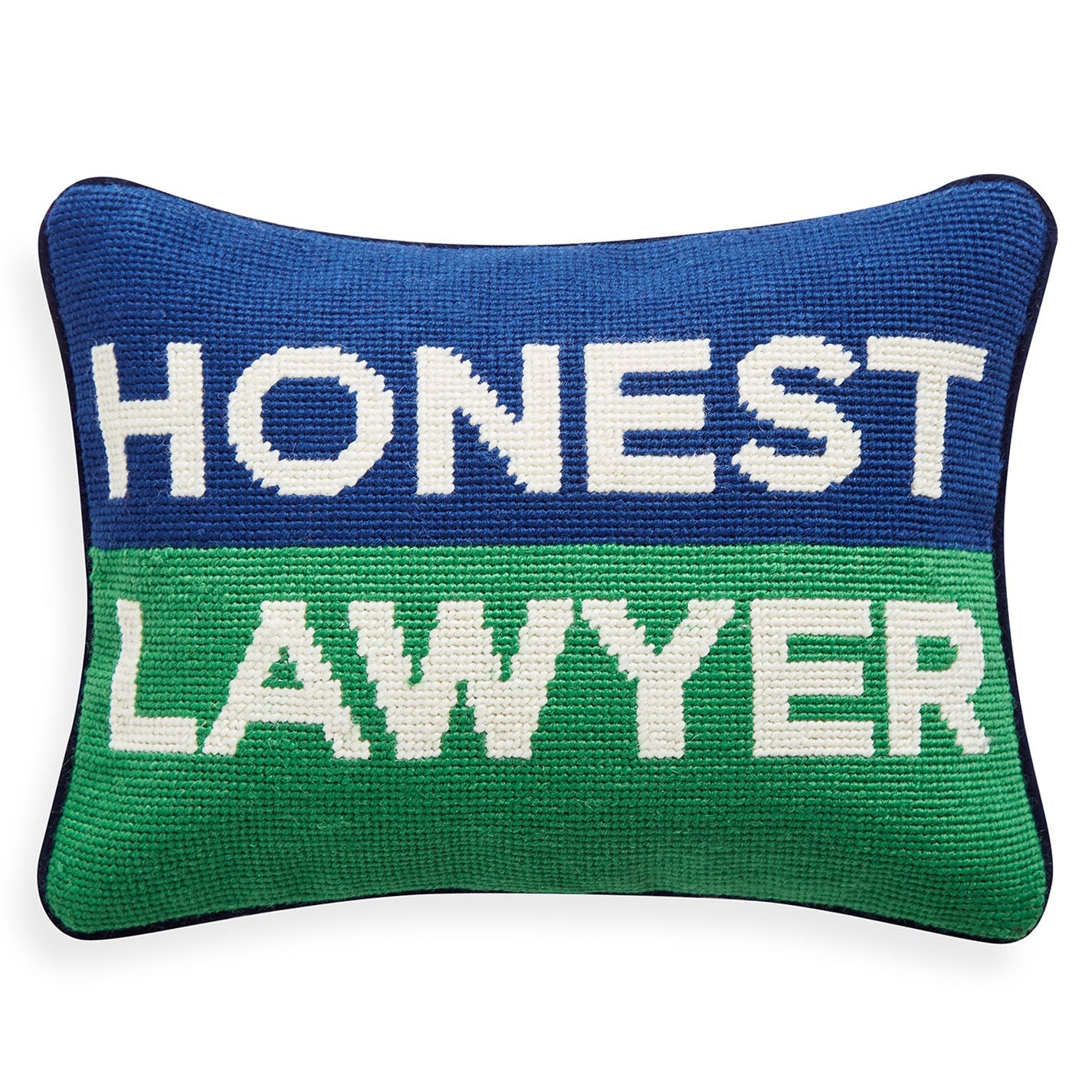 Jonathan Adler Honest Lawyer Needlepoint Throw Pillow