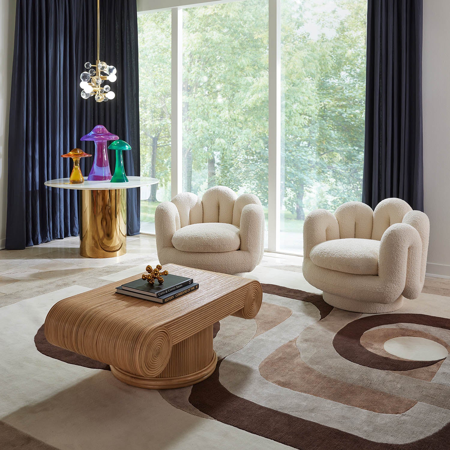 Jonathan Adler Serpentine Swivel Chair