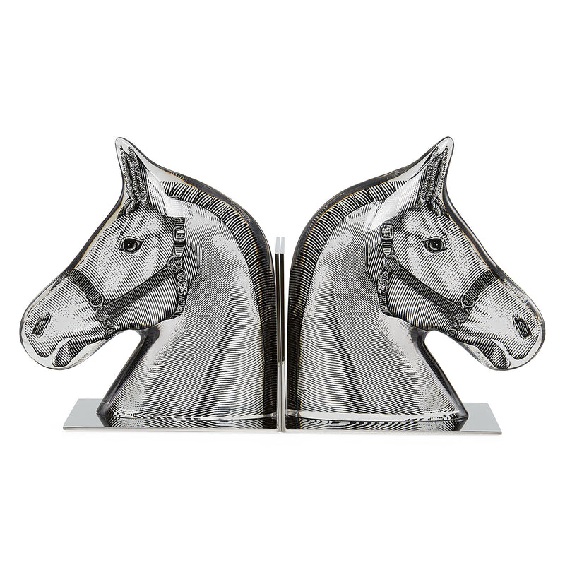 Jonathan Adler Horse Bookend Set Paynes Gray