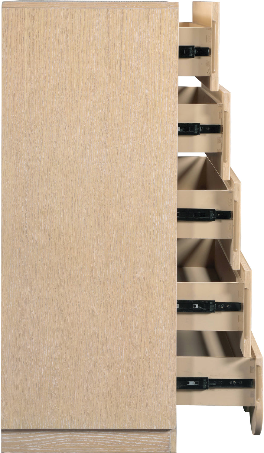 Scallop Natural Oak Veneer Chest