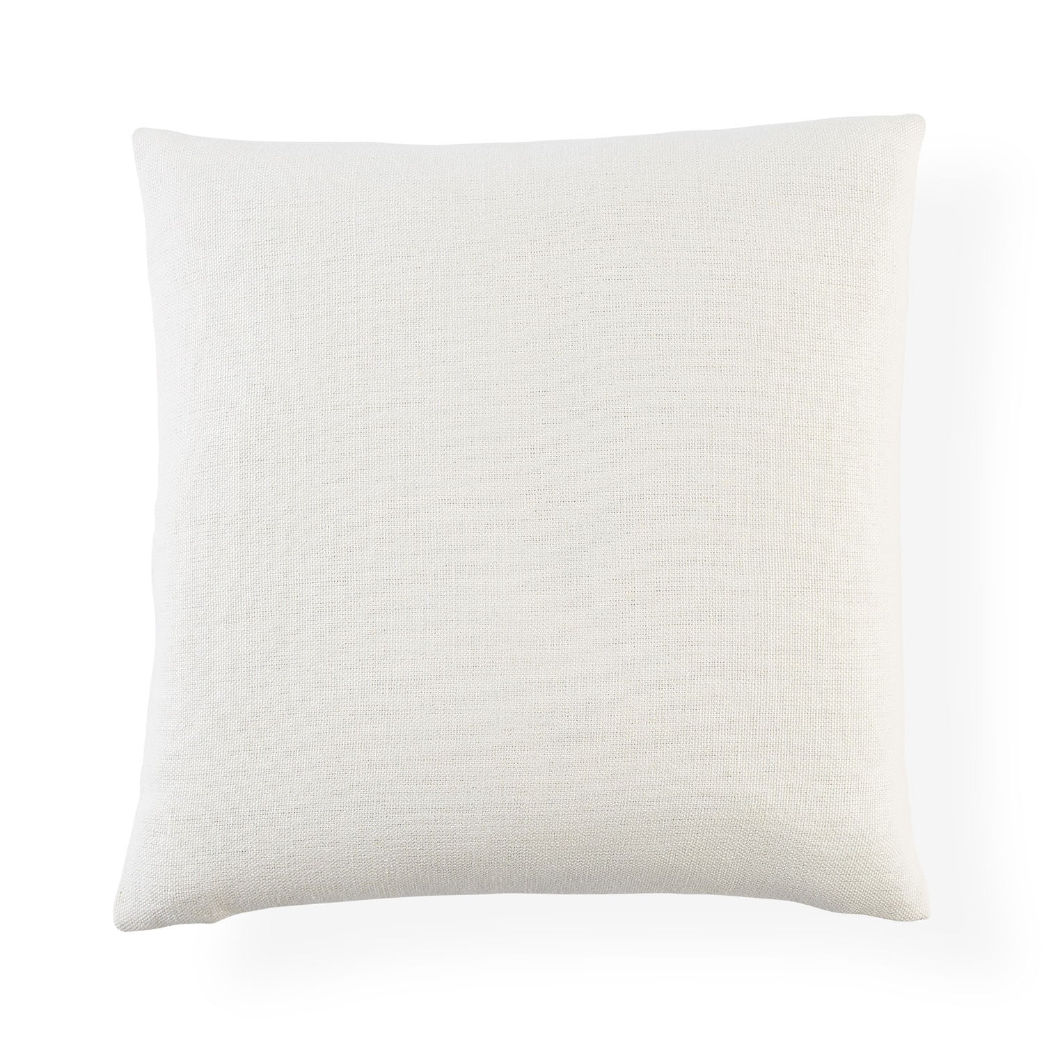 Toklas square double linen pillow styled on a sofa