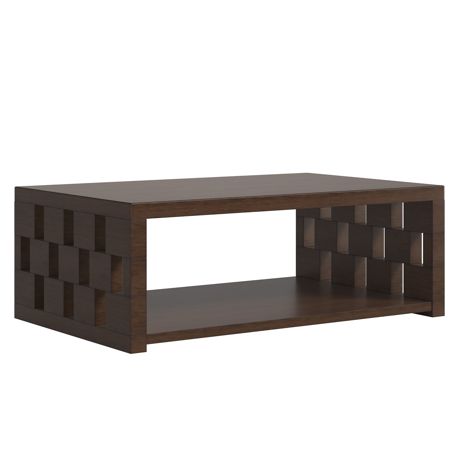 Verge cocktail table styled in a living room