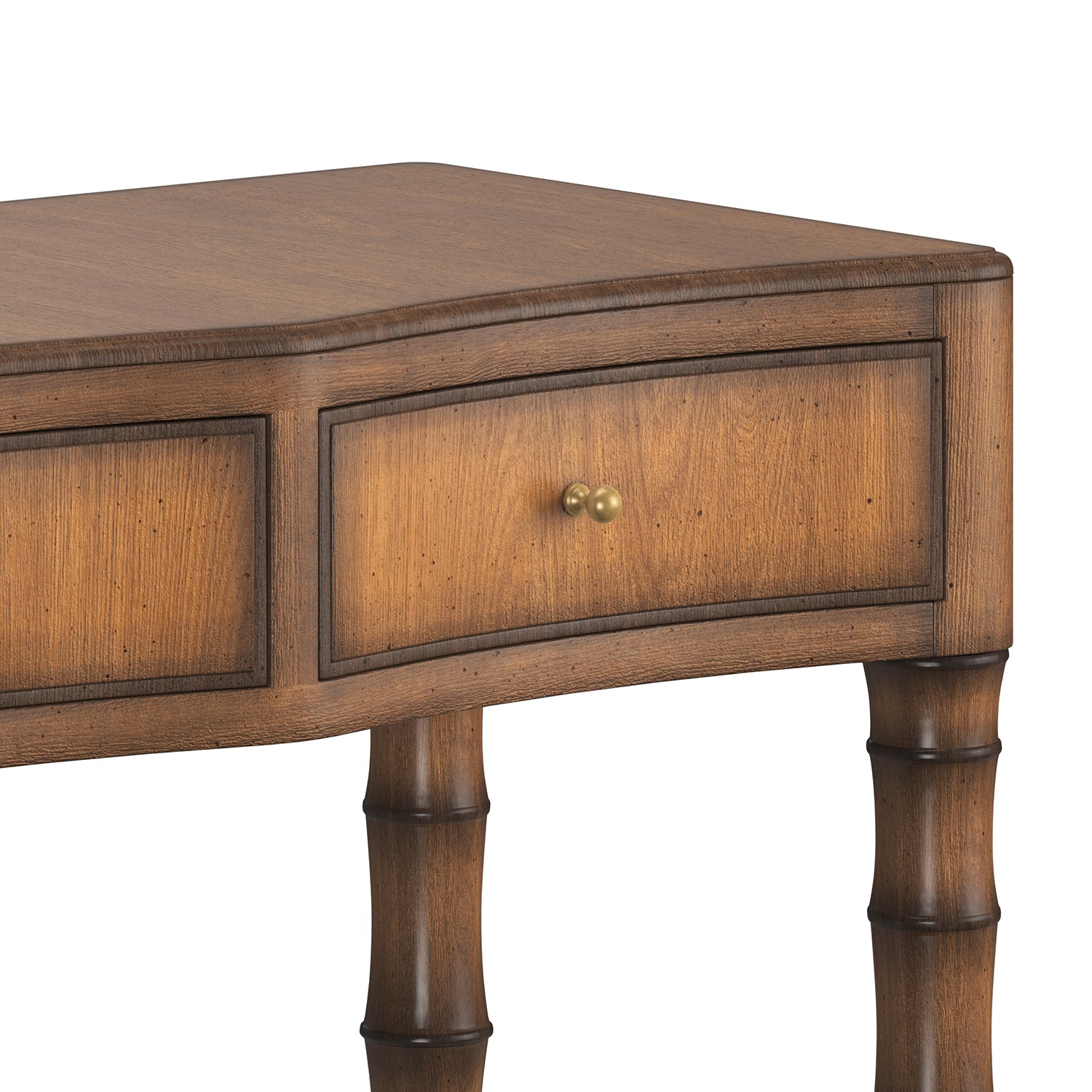 Harbor Sofa Table in Deep Woods, angled back view