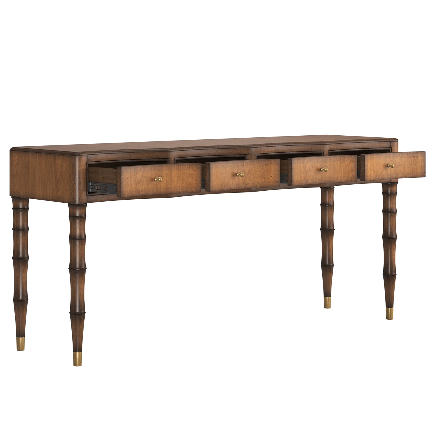 Harbor Sofa Table in Deep Woods, styled in a room setting