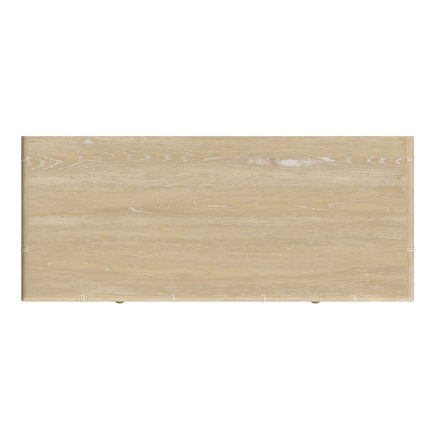 Haven Bachelor's Chest in Sun Oak, detail of the hardware and finish