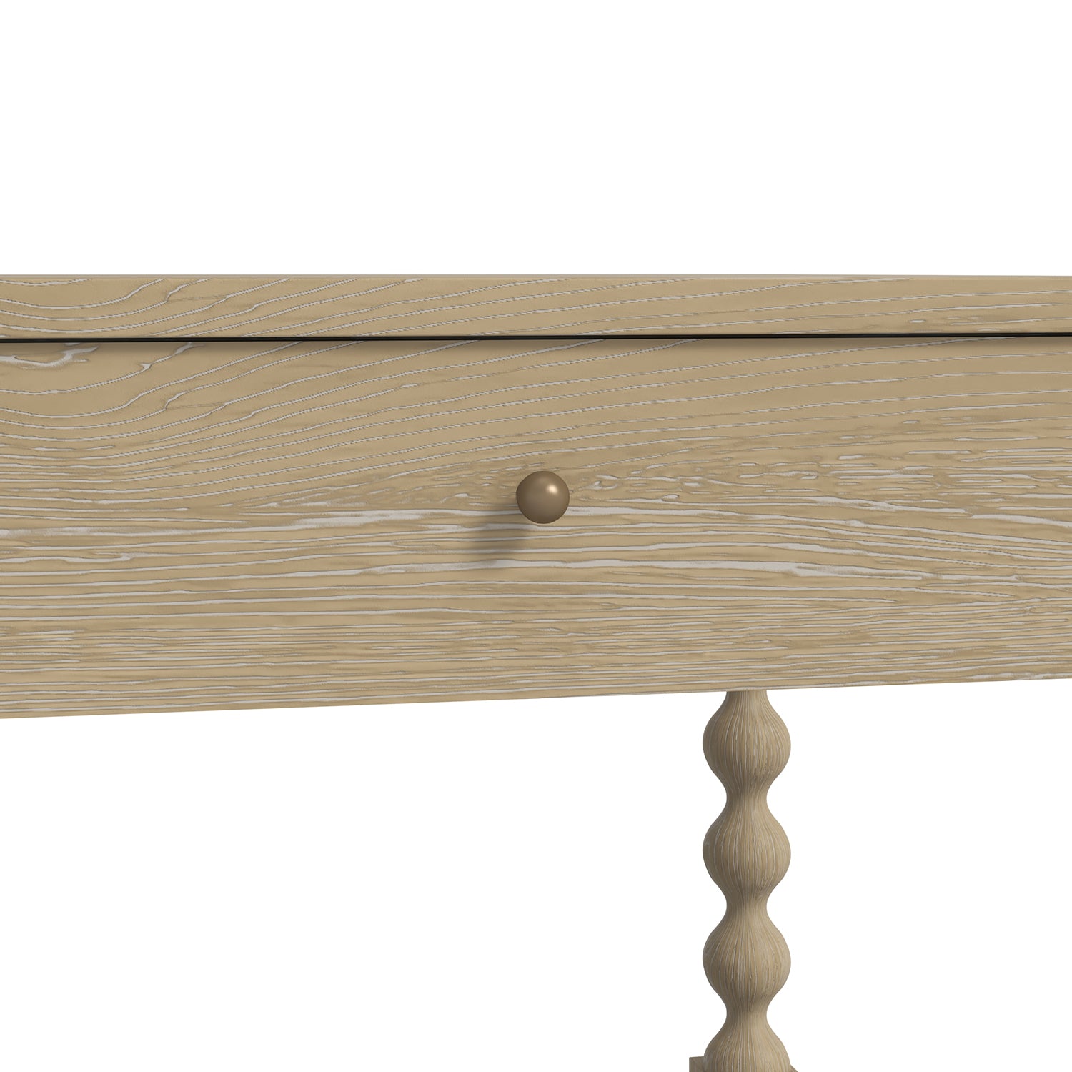 Haven Drawer End Table Set of 2 in Sun Oak, close-up of the oak surface