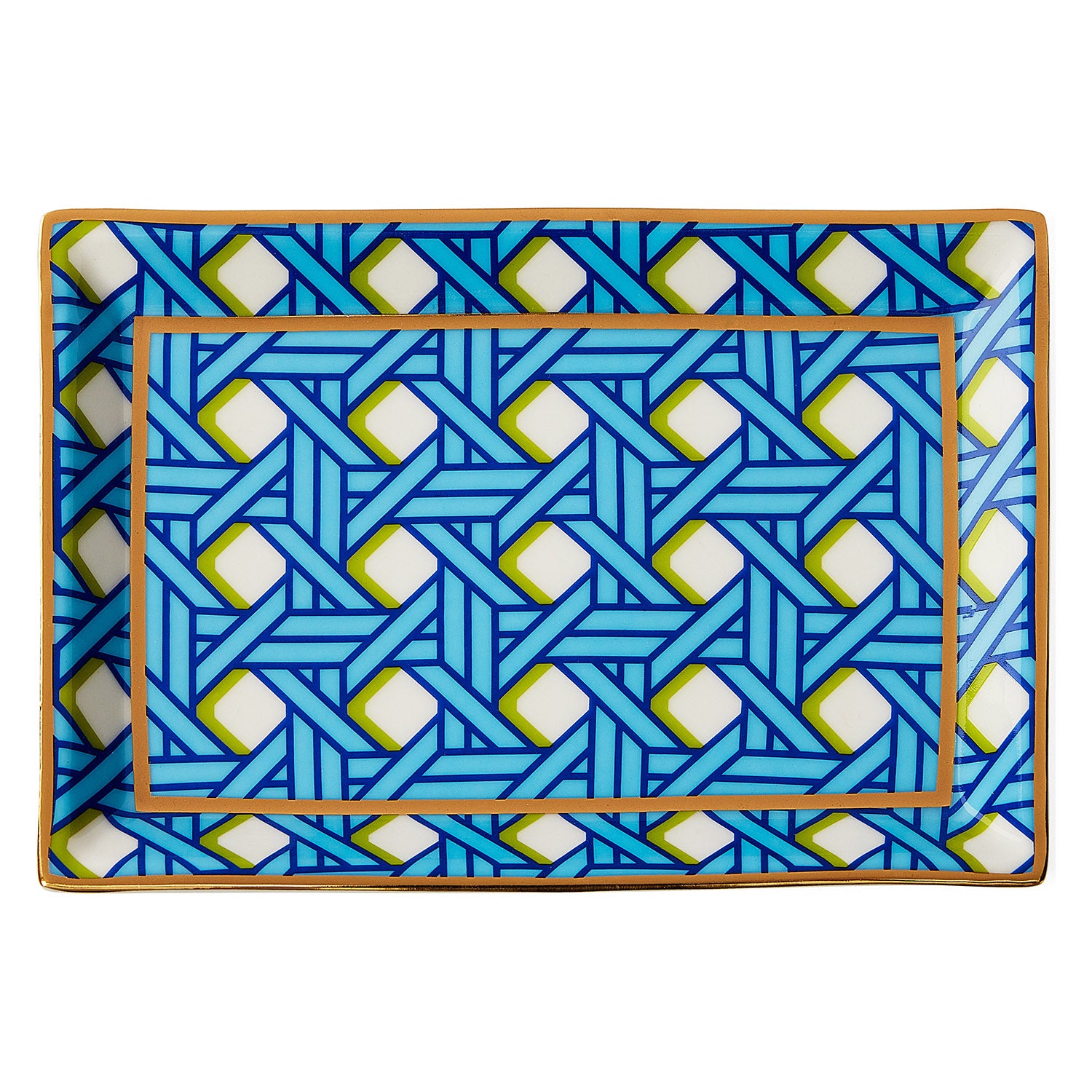 Jonathan Adler Basketweave Rectangle Tray