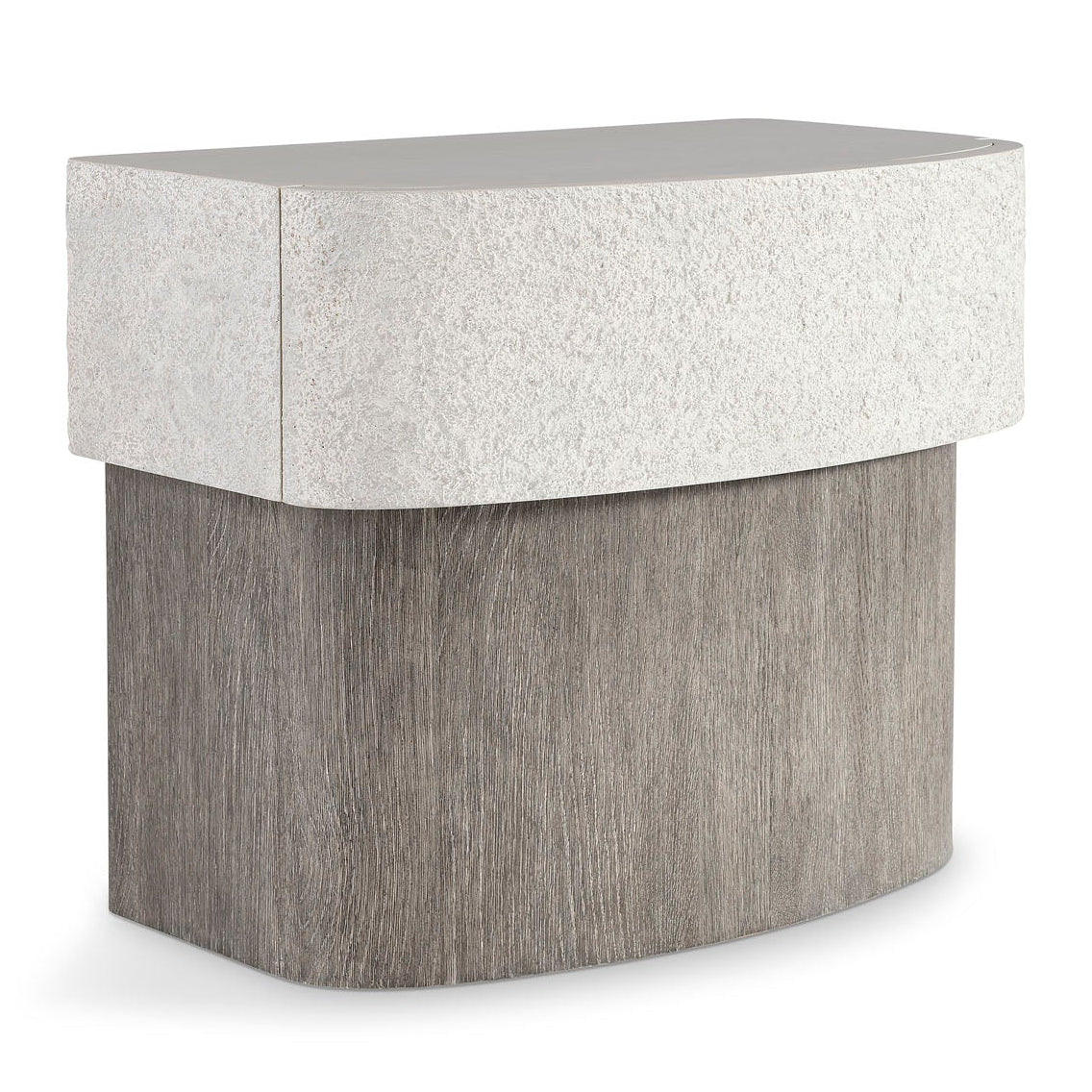 Bernhardt Monolith Faux Stone Nightstand