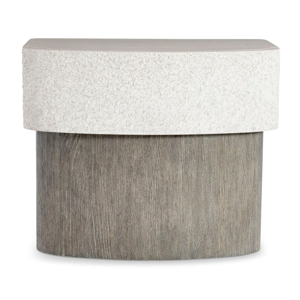 Bernhardt Monolith Faux Stone Nightstand