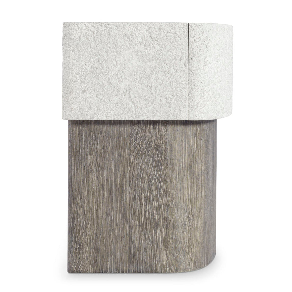 Bernhardt Monolith Faux Stone Nightstand