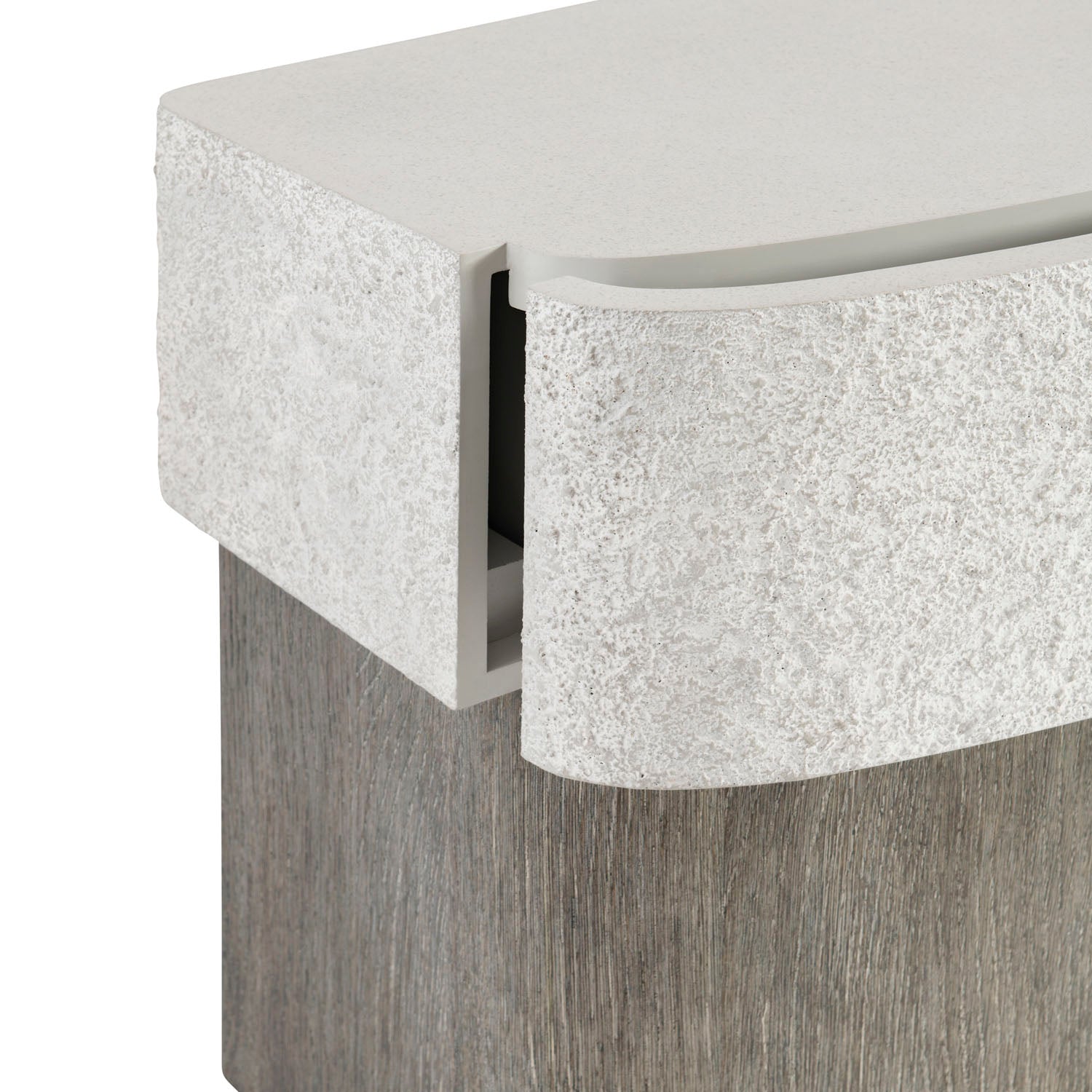 Bernhardt Monolith Faux Stone Nightstand