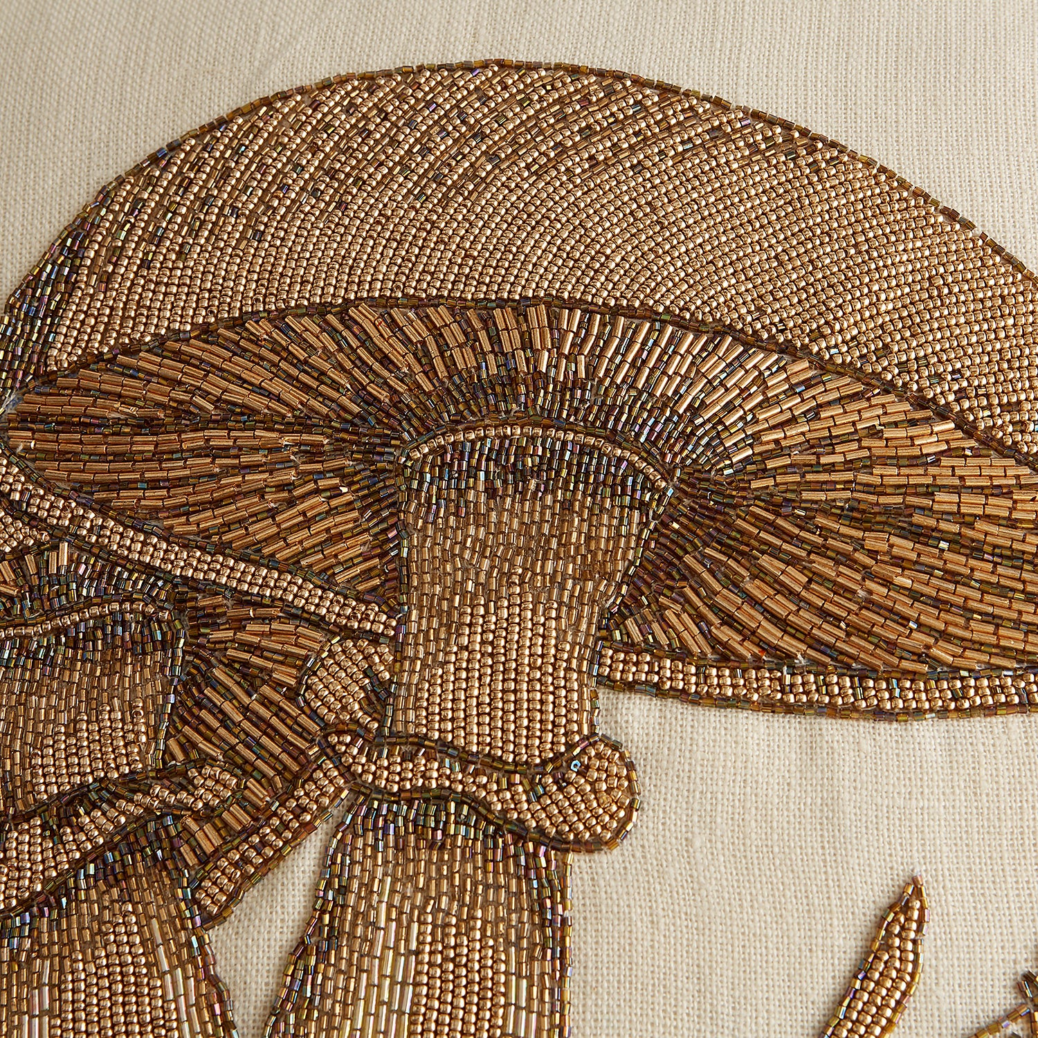 Jonathan Adler Botanist Mushrooms Large Beaded Pillow