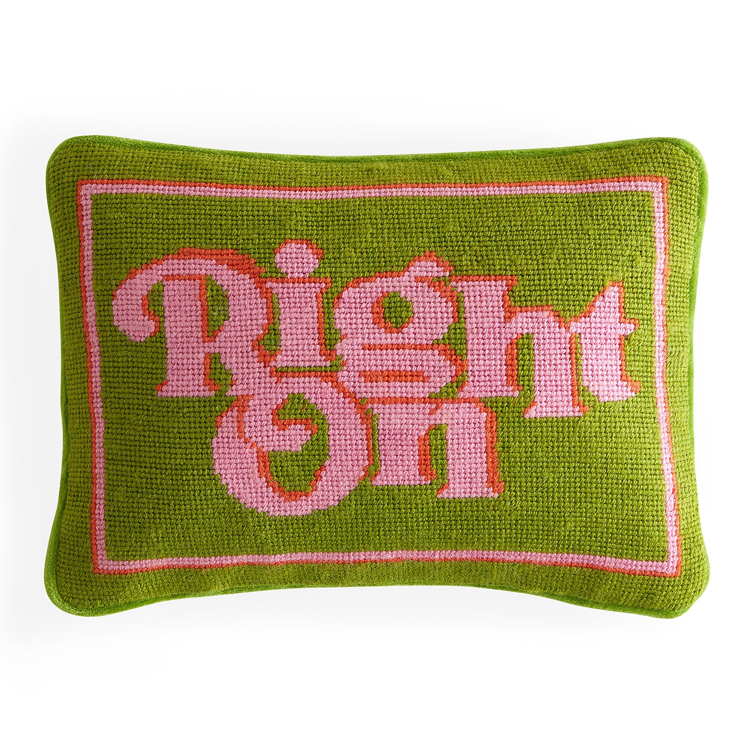 Jonathan Adler Right On Needlepoint Pillow - Thumbnail 3