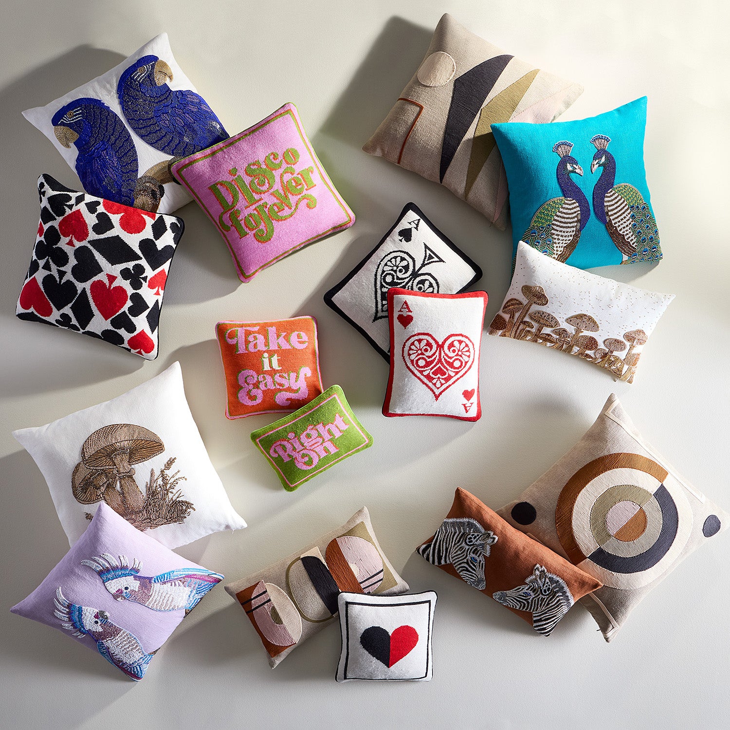 Jonathan Adler Right On Needlepoint Pillow - Thumbnail 5
