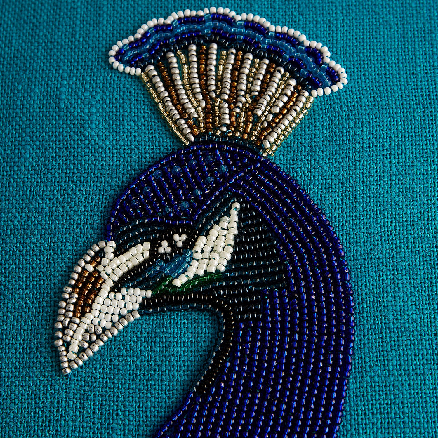 Jonathan Adler Peacock Beaded Pillow