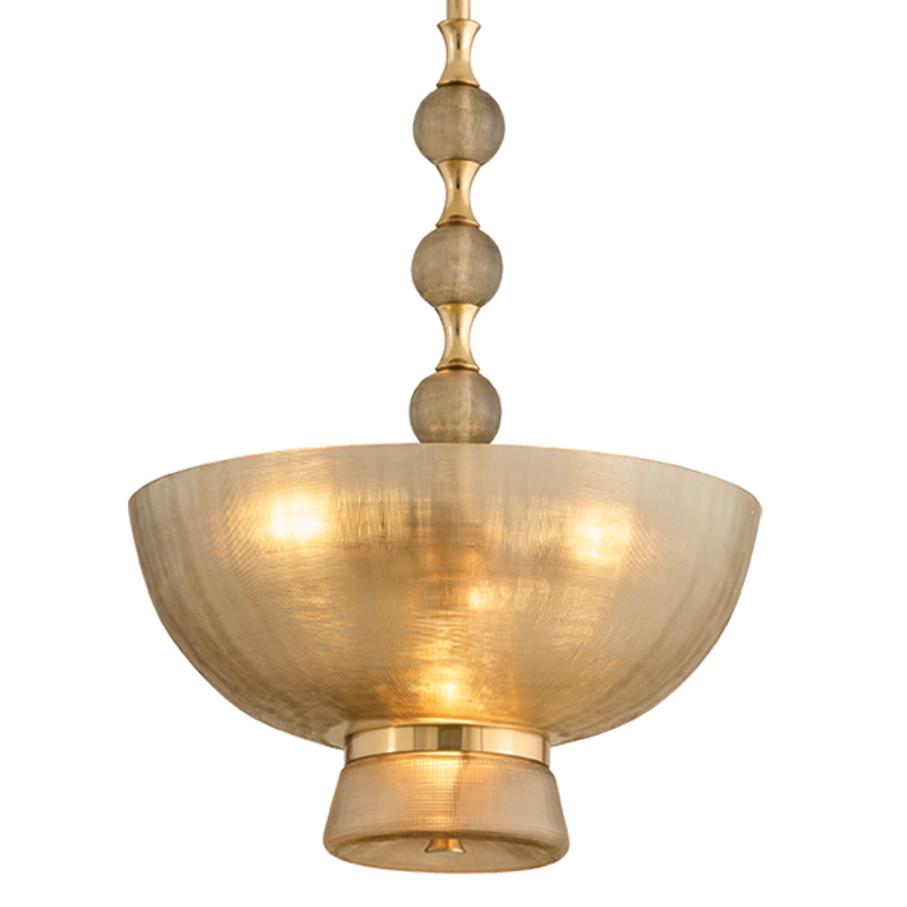 Hudson Valley Lighting Maplewood Small Pendant in Aged Brass, primary product view