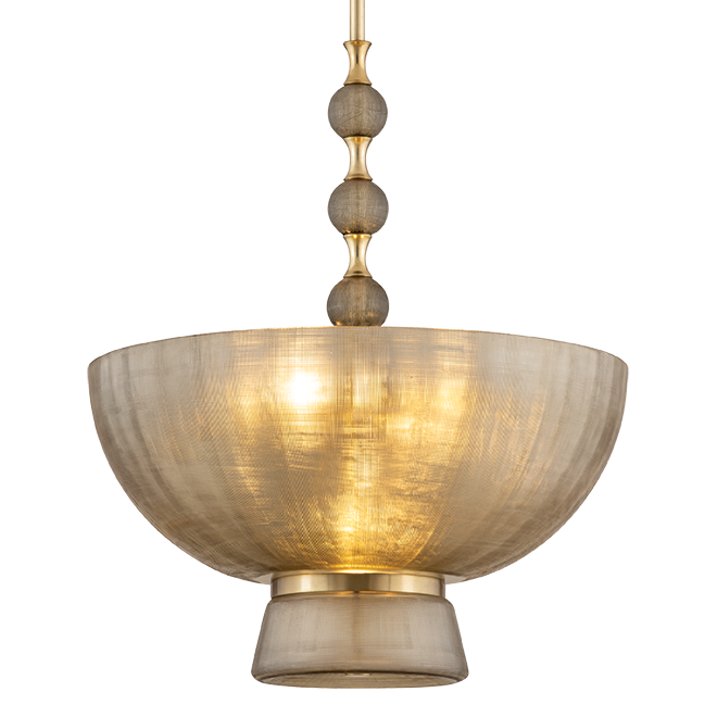 Hudson Valley Lighting Maplewood Large Pendant in Aged Brass, primary product view