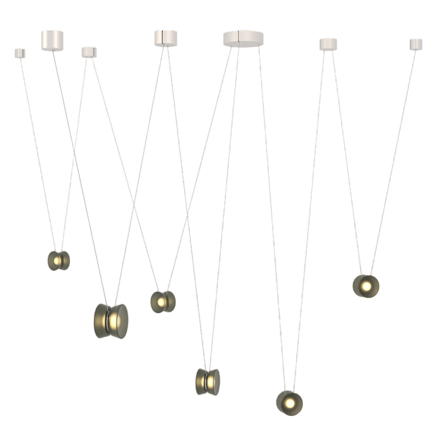 Sonneman Yo Yo Natural Anodized W/ Smoke Shade 3471.77K-S6 Pendant