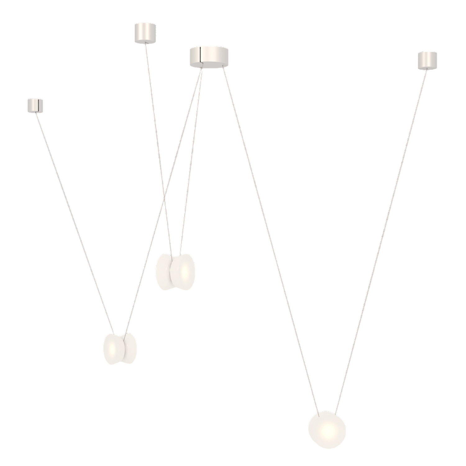 Sonneman Yo Yo Natural Anodized W/ White Shade 3471.77W-S3 Pendant