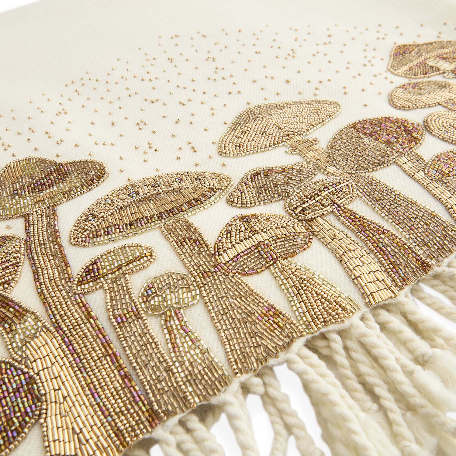 Jonathan Adler Mushrooms Embellished Throw