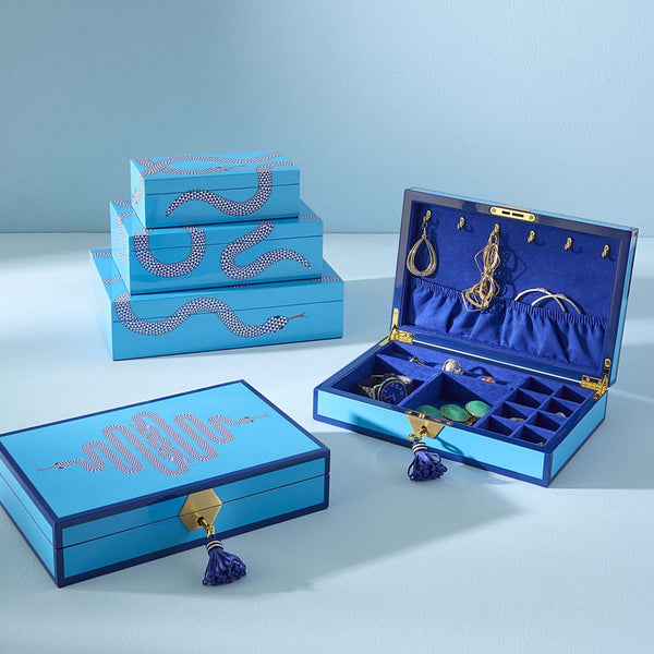 Jonathan Adler Eden Lacquer Jewelry Box | Paynes Gray