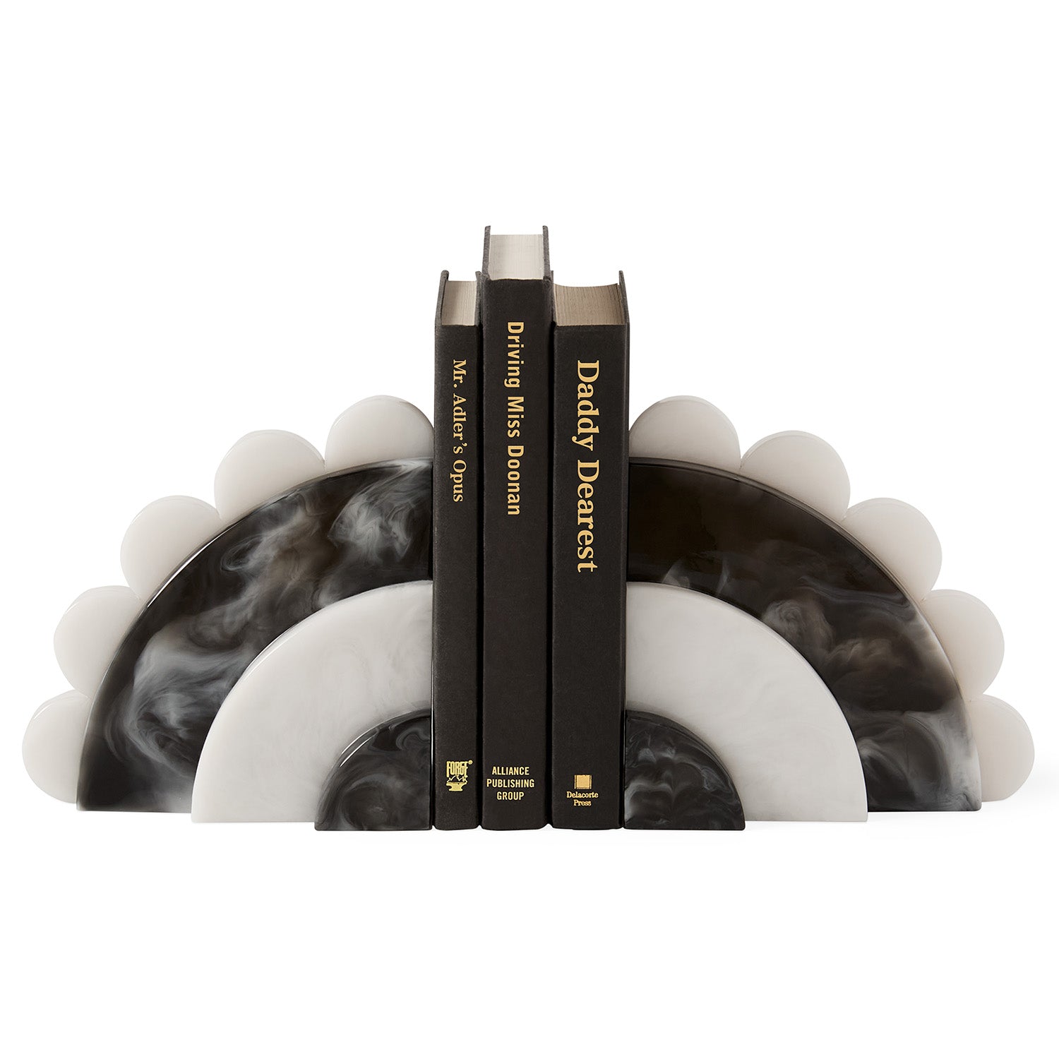 Jonathan Adler Mustique Black & White Bookend Set