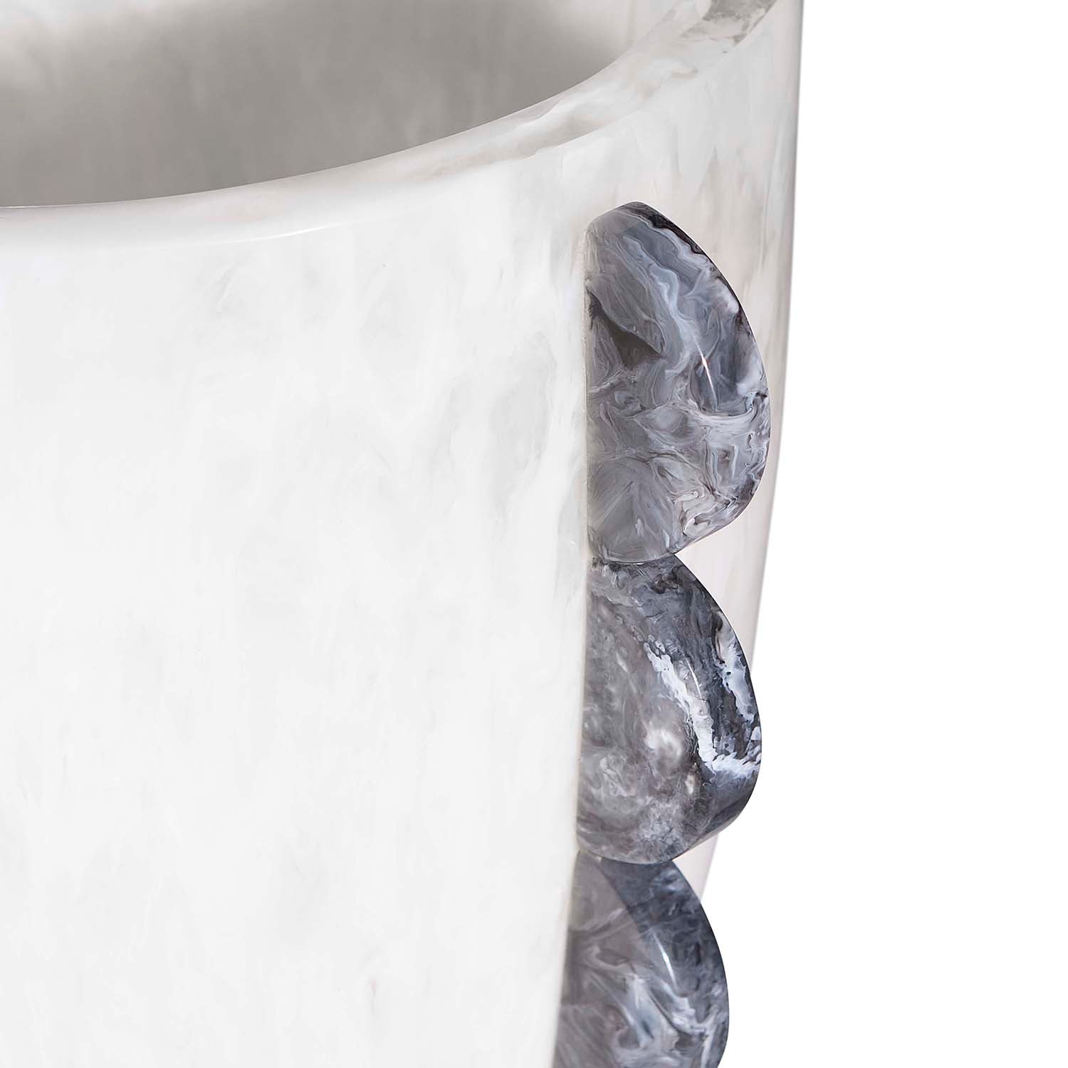 Jonathan Adler Mustique Black & White Scalloped Urn