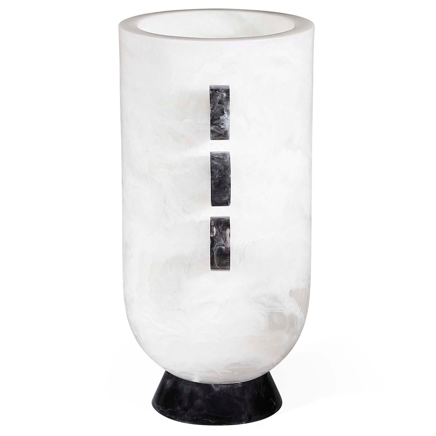 Jonathan Adler Mustique Black & White Disc Urn