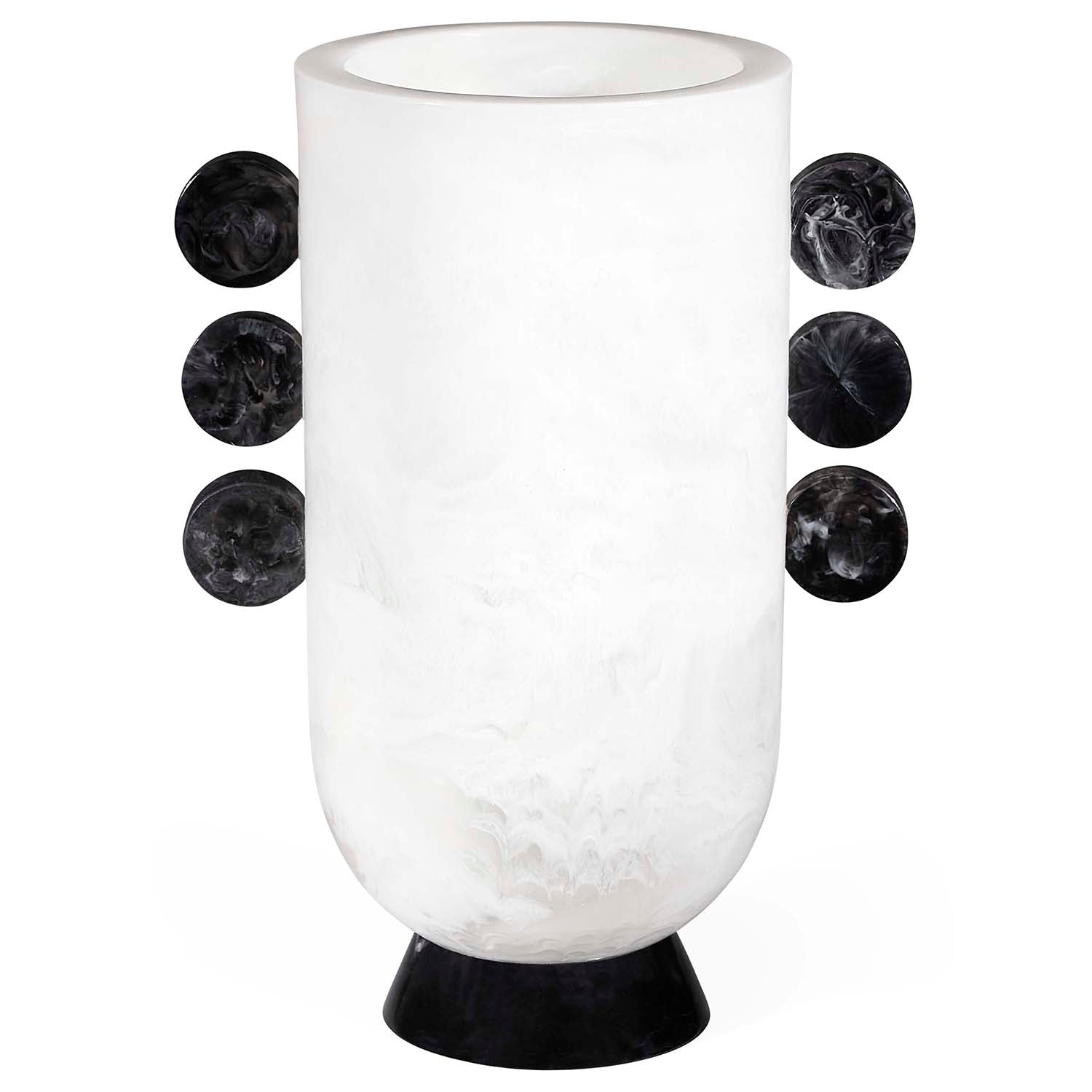 Jonathan Adler Mustique Black & White Disc Urn
