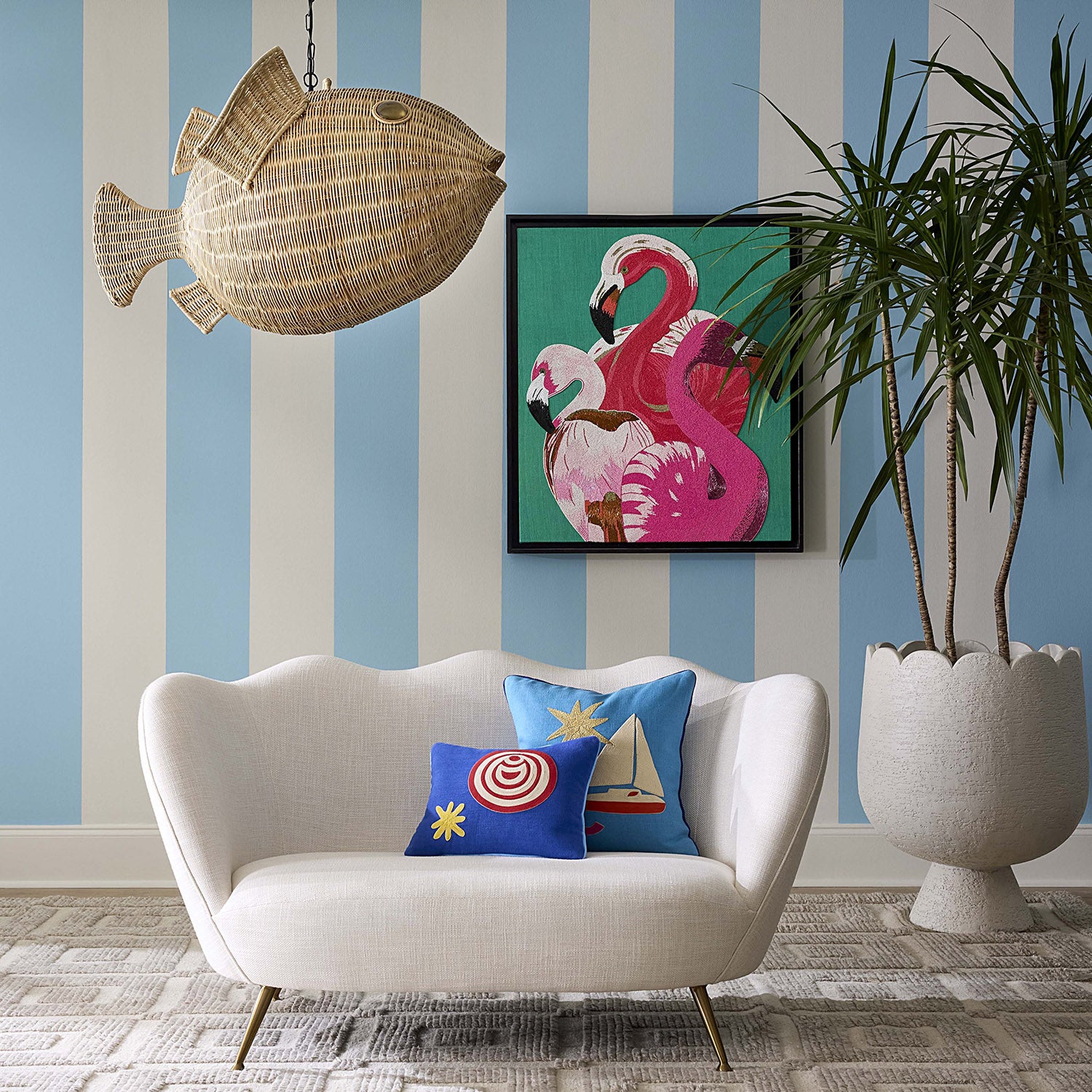 Jonathan Adler Scallop Concrete Planter