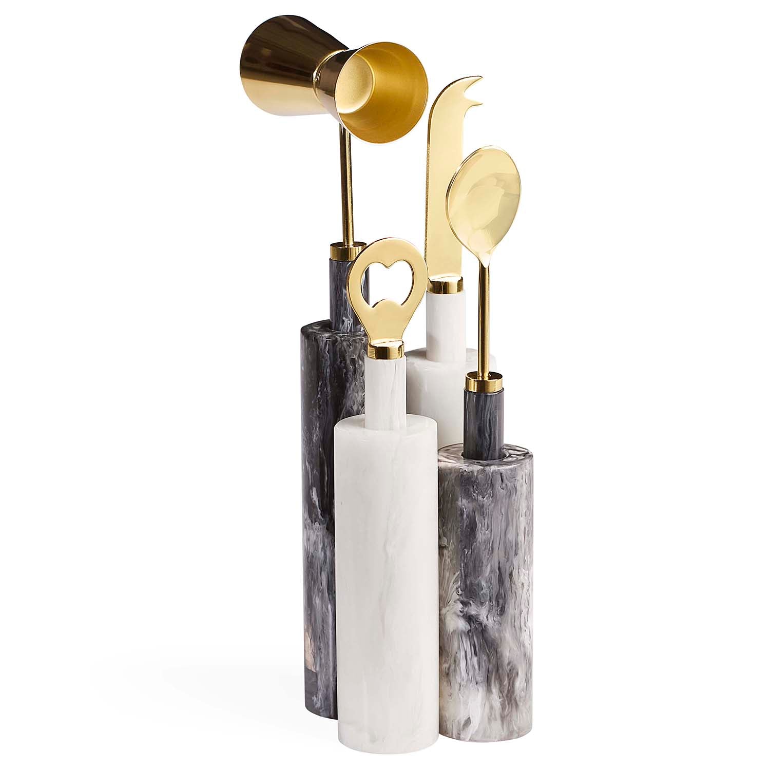 Jonathan Adler Mustique Black & White Barware Set