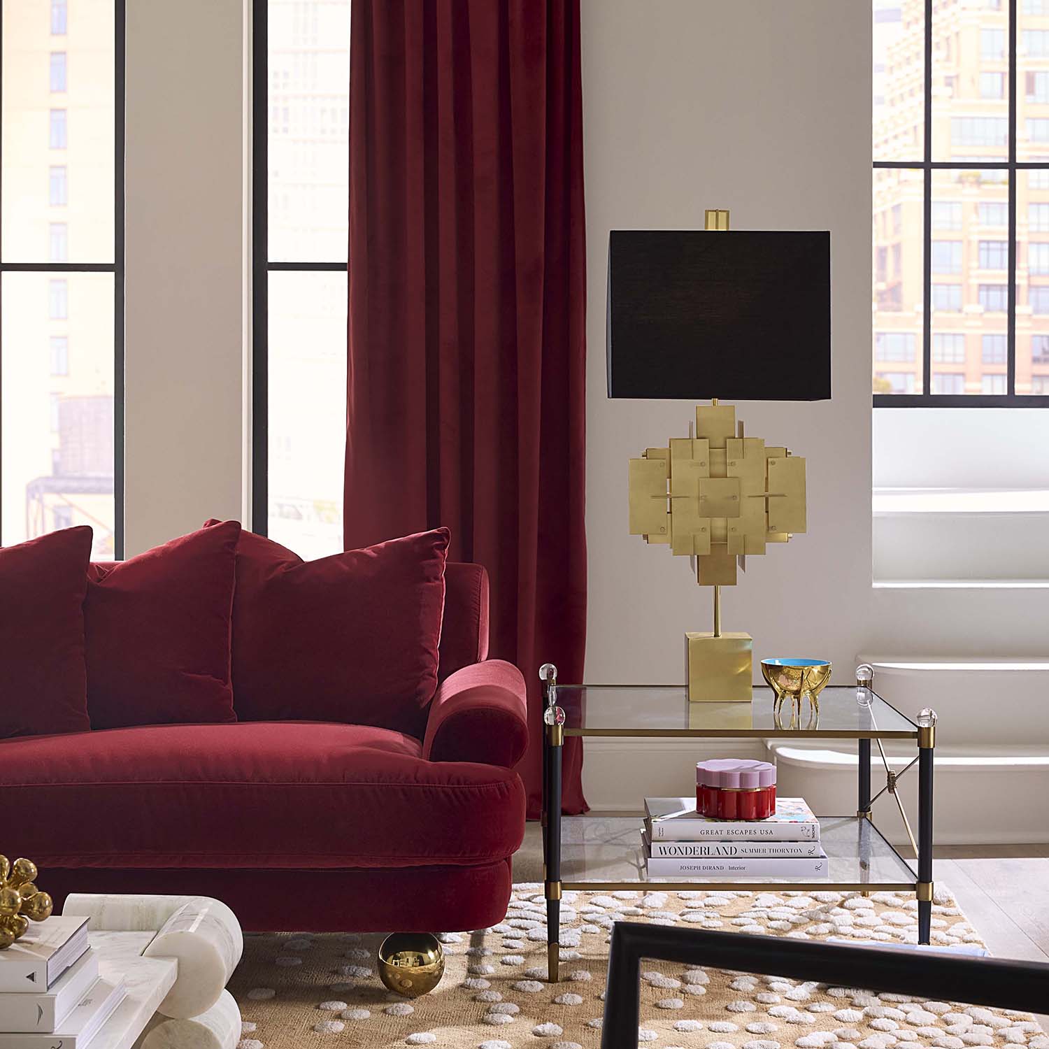 Jonathan Adler Rider Two-Tier Cocktail Table