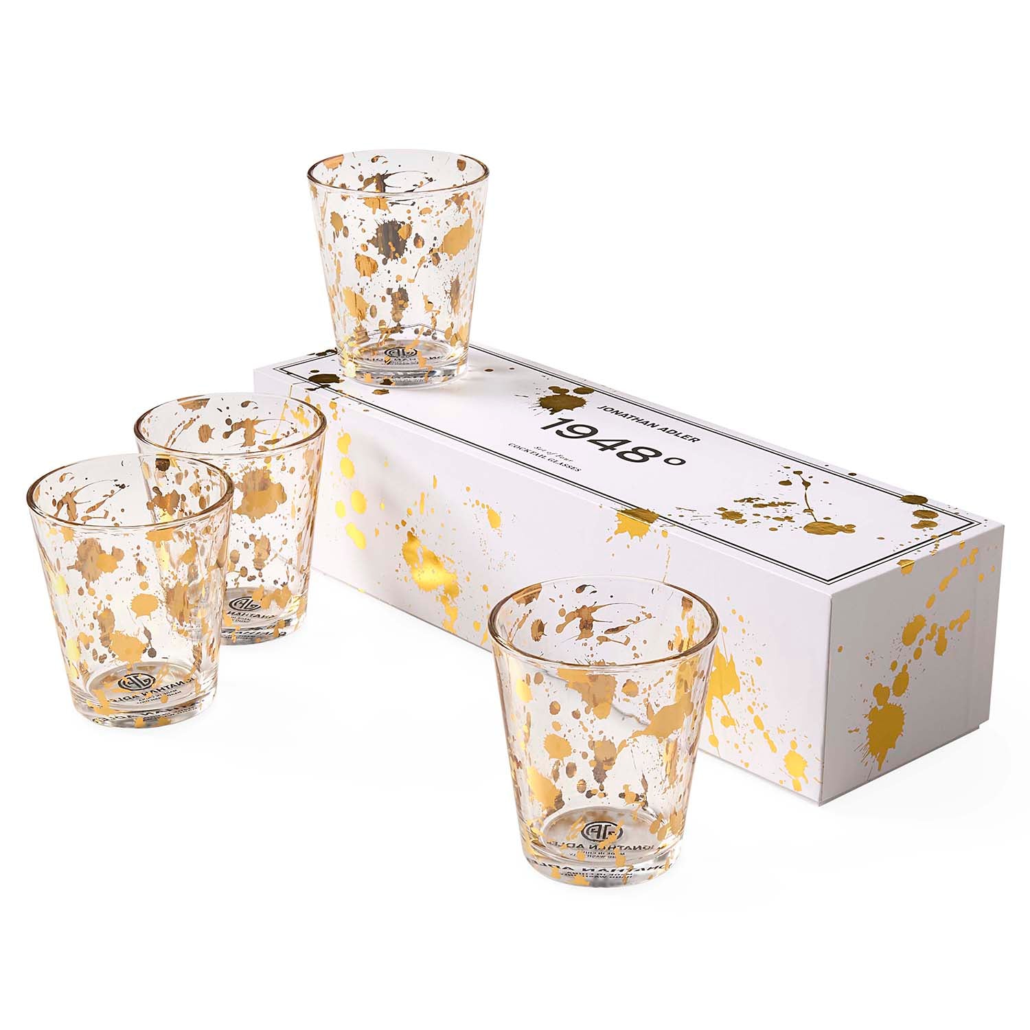Jonathan Adler 1948 Rocks Glassware Set of 4