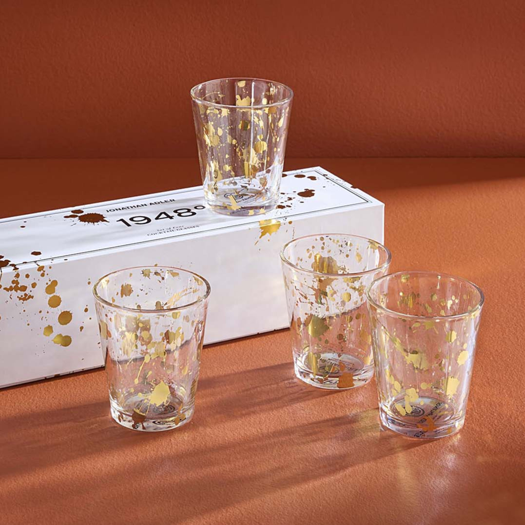Jonathan Adler 1948 Rocks Glassware Set of 4