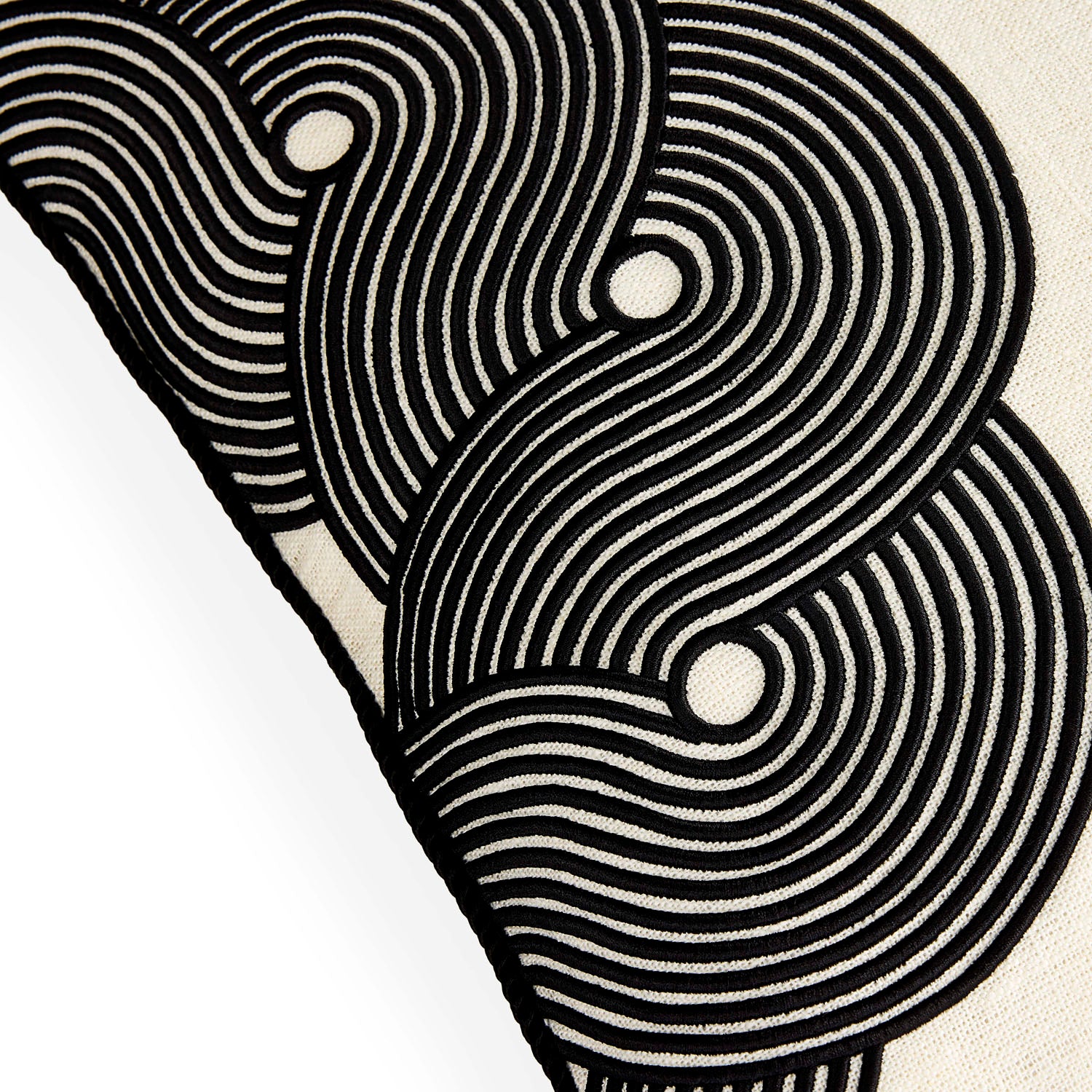 Jonathan Adler Pompidou B&W Half Circles Throw Pillow