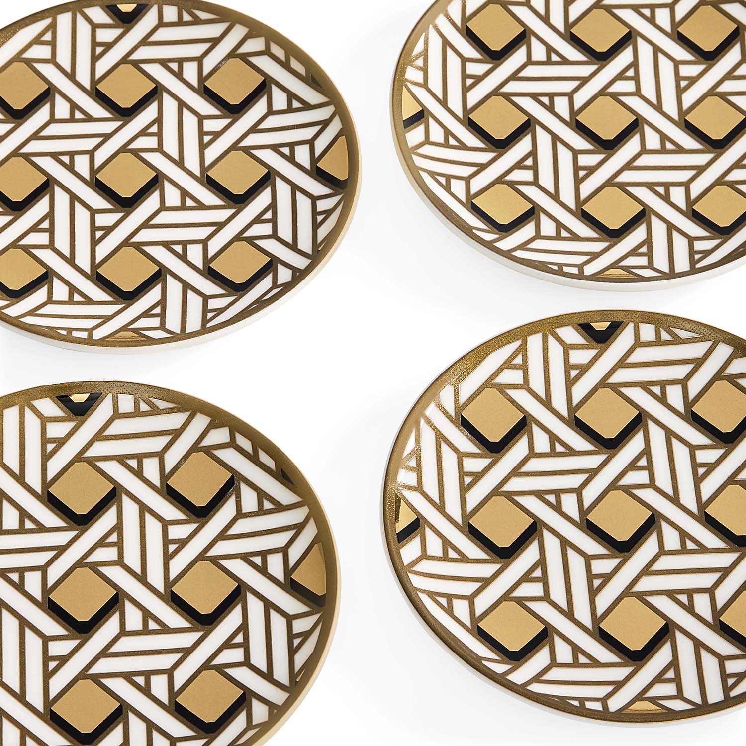 Jonathan Adler Basketweave Coaster Set of 4