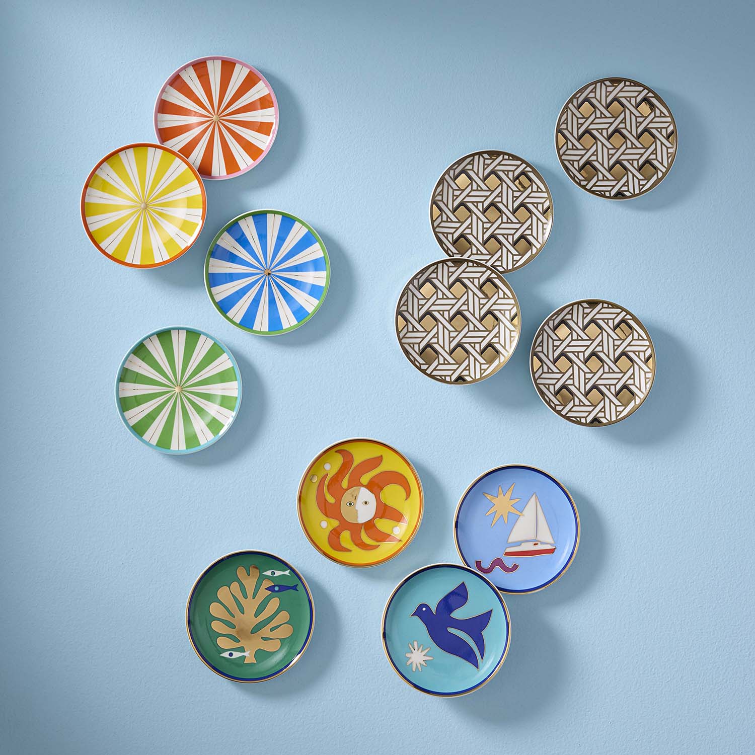 Jonathan Adler Basketweave Coaster Set of 4