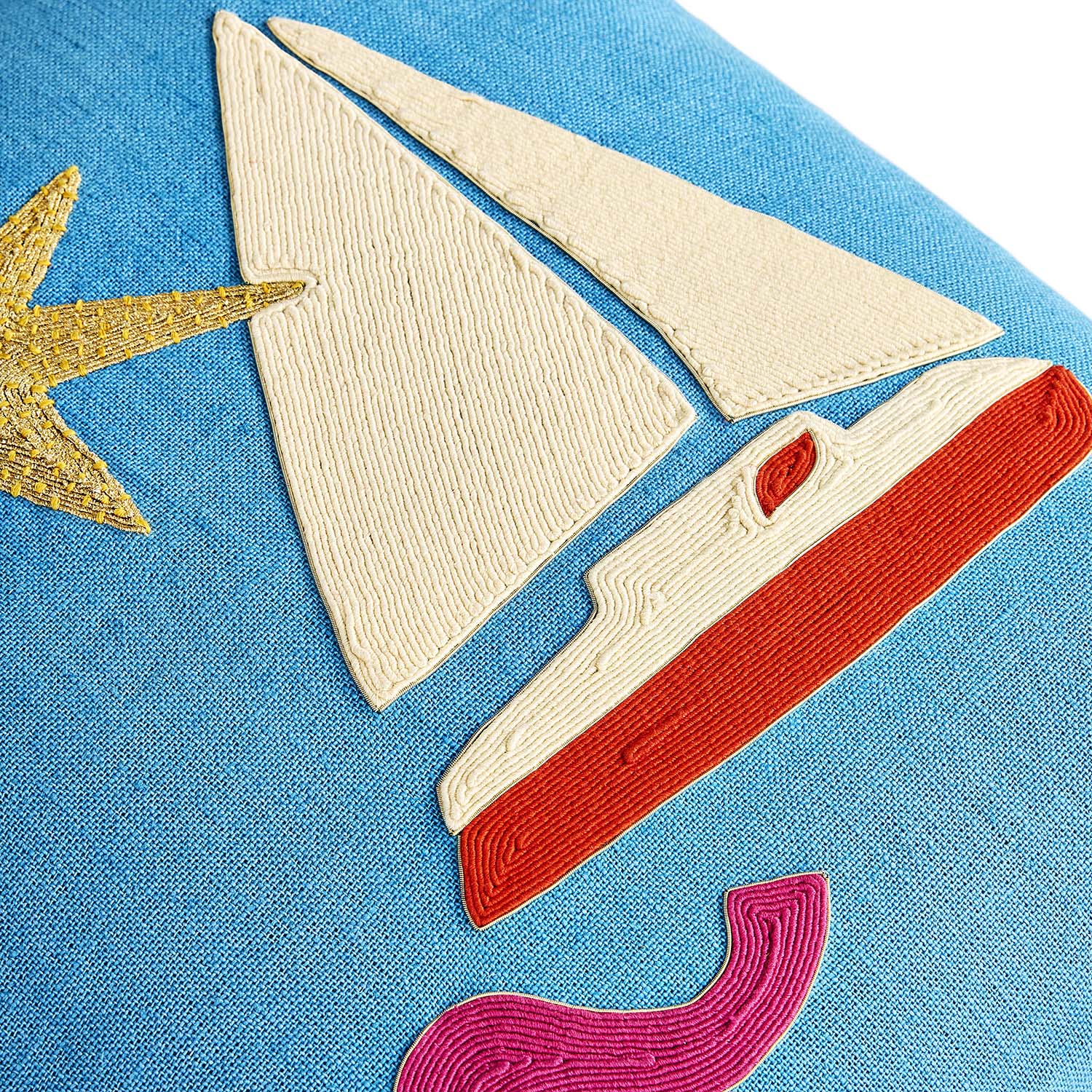 Jonathan Adler Playa Sailboat Throw Pillow