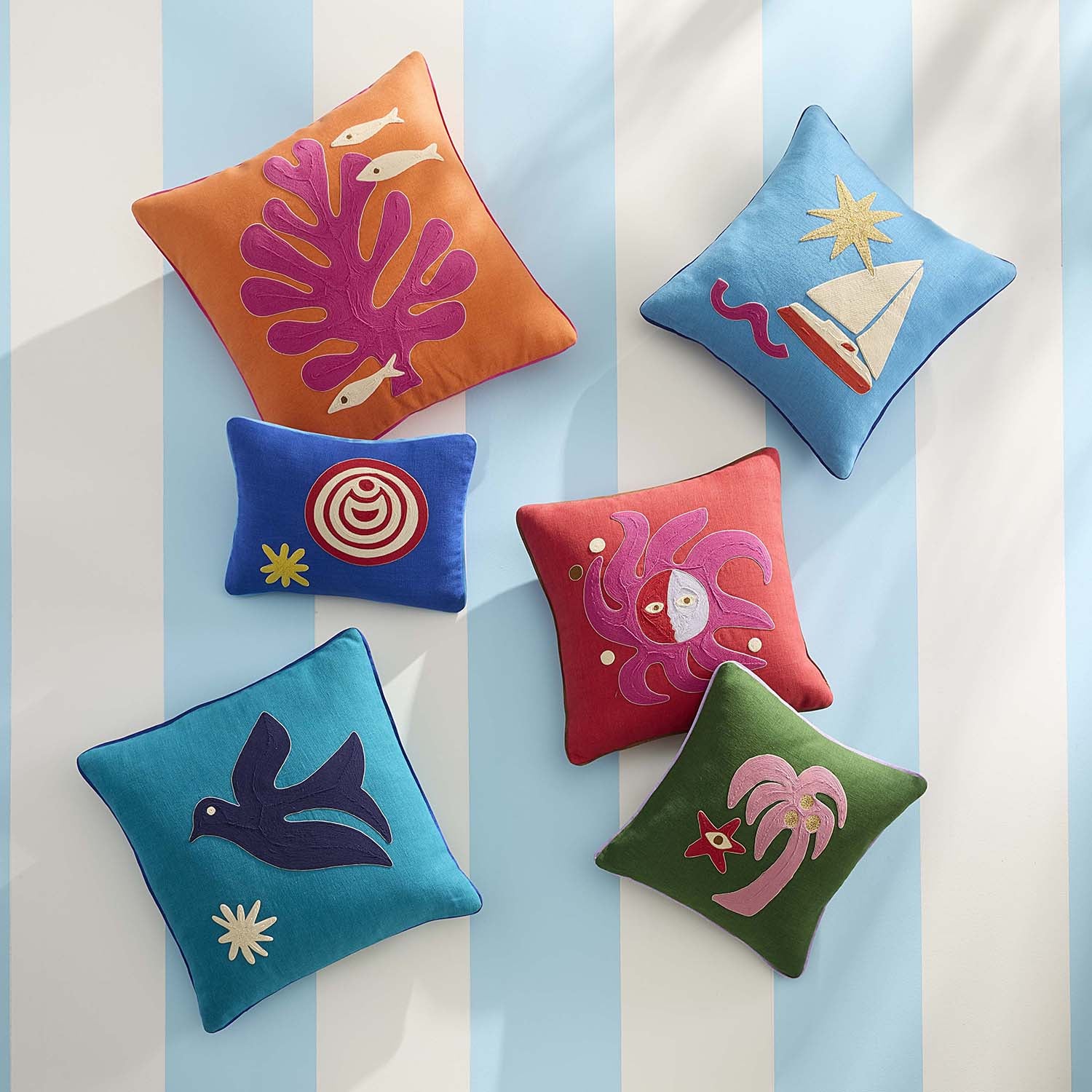 Jonathan Adler Playa Palm Tree Throw Pillow