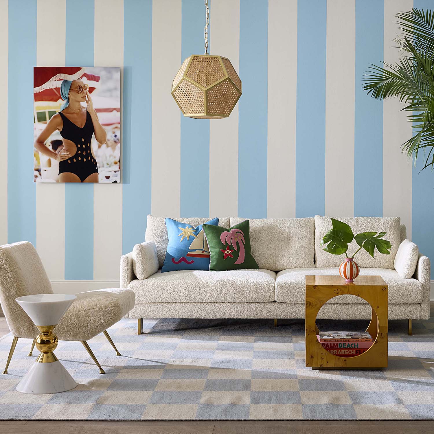 Jonathan Adler Playa Palm Tree Throw Pillow