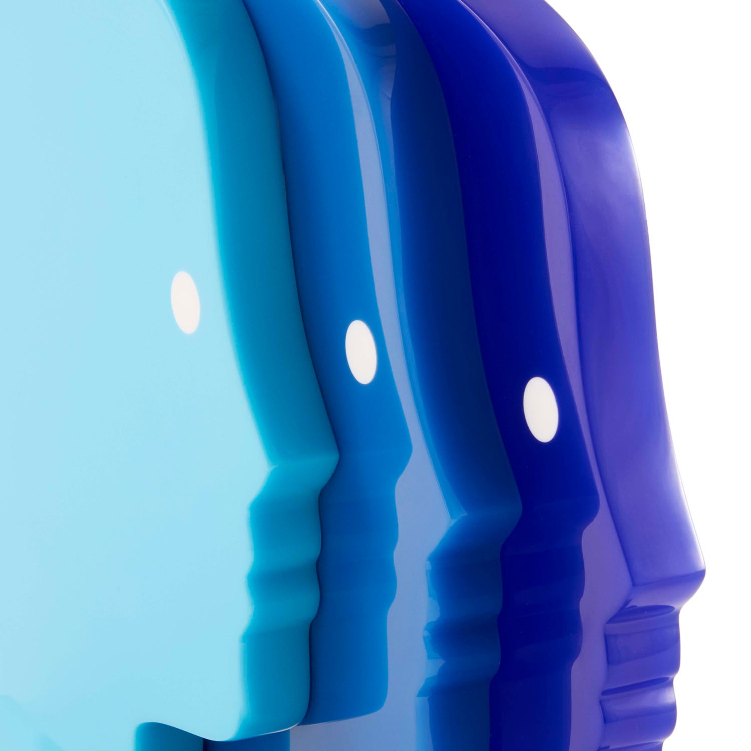 Close-up of the polished nickel stand